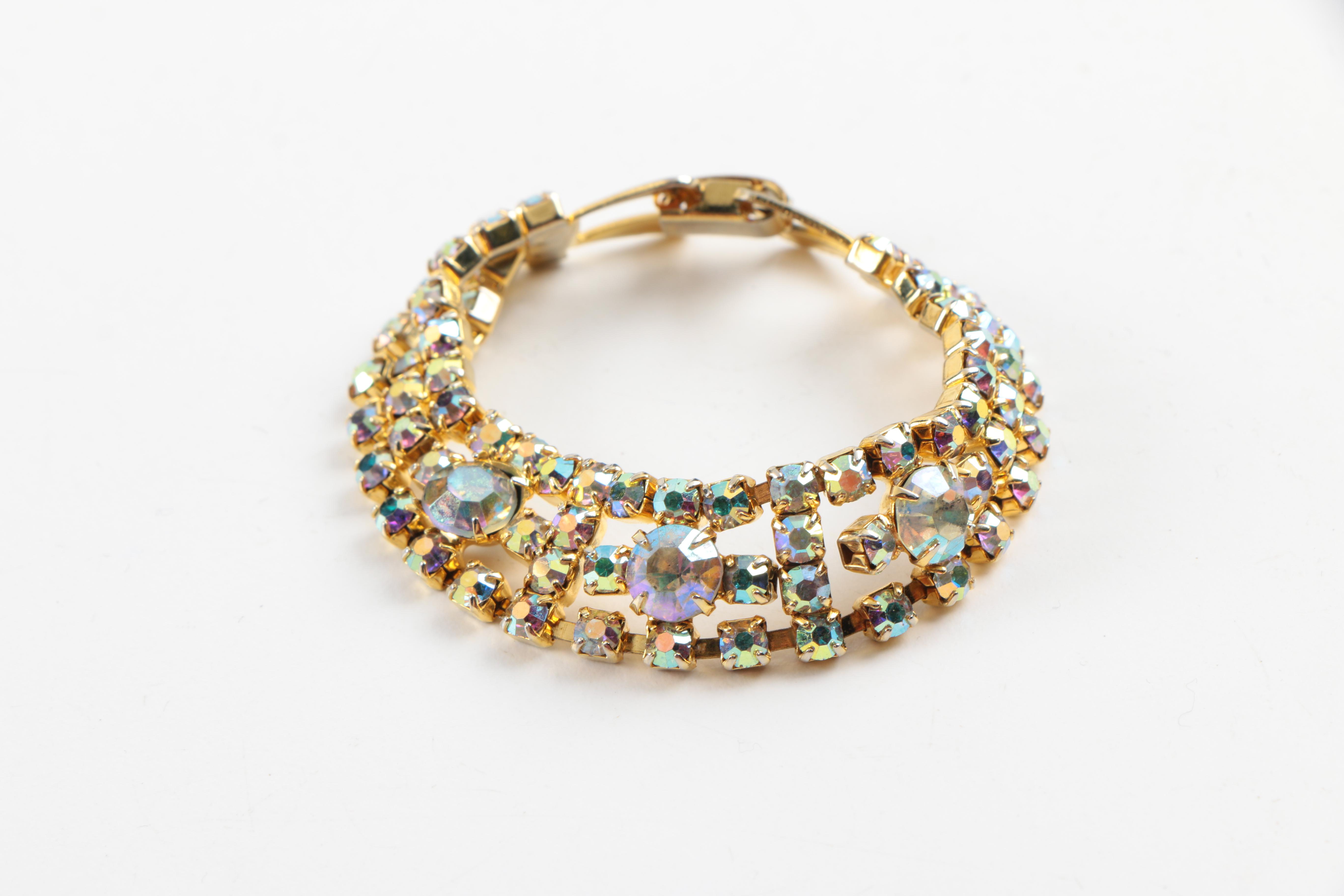 Assorted Aurora Borealis Jewelry Including Coro