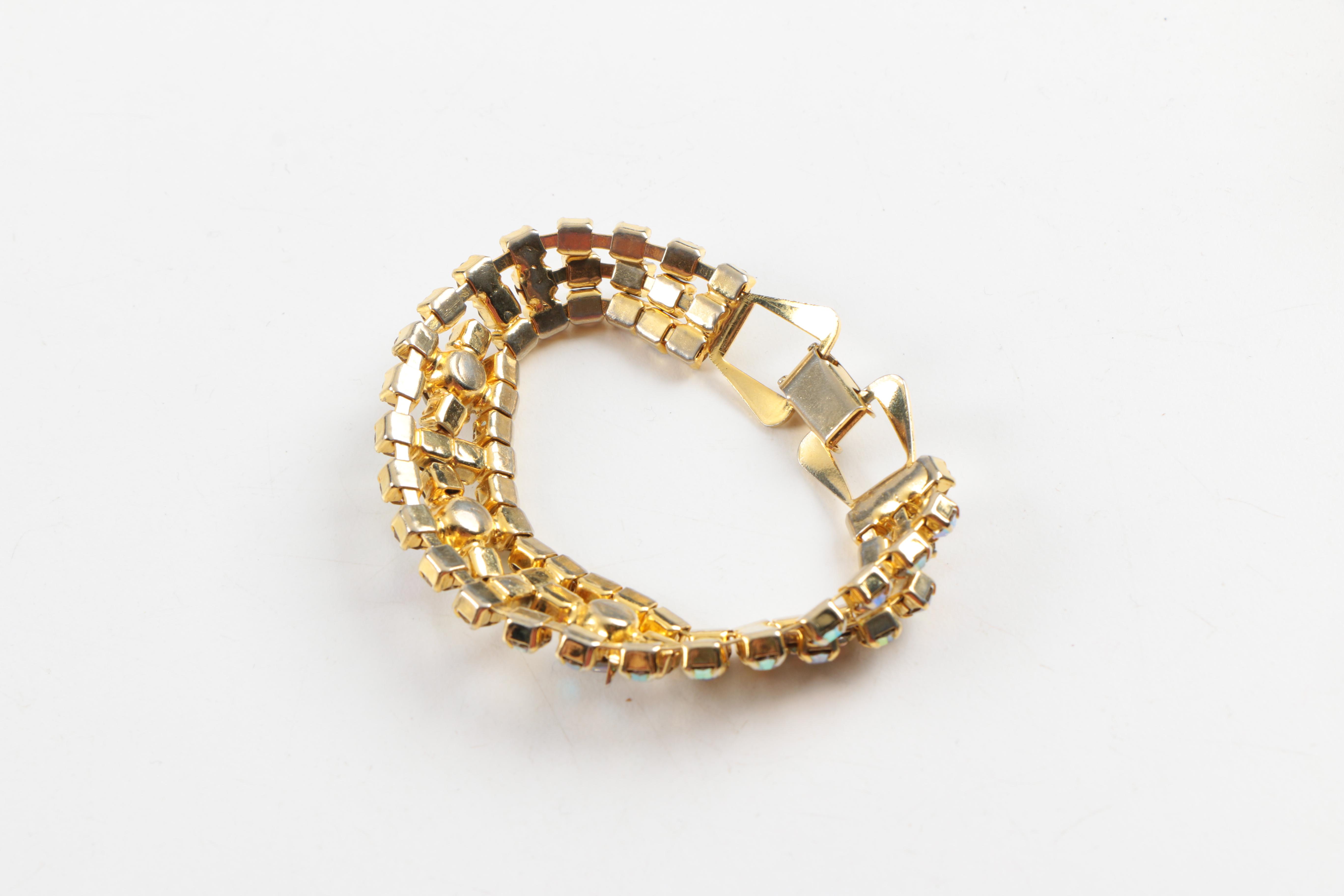 Assorted Aurora Borealis Jewelry Including Coro