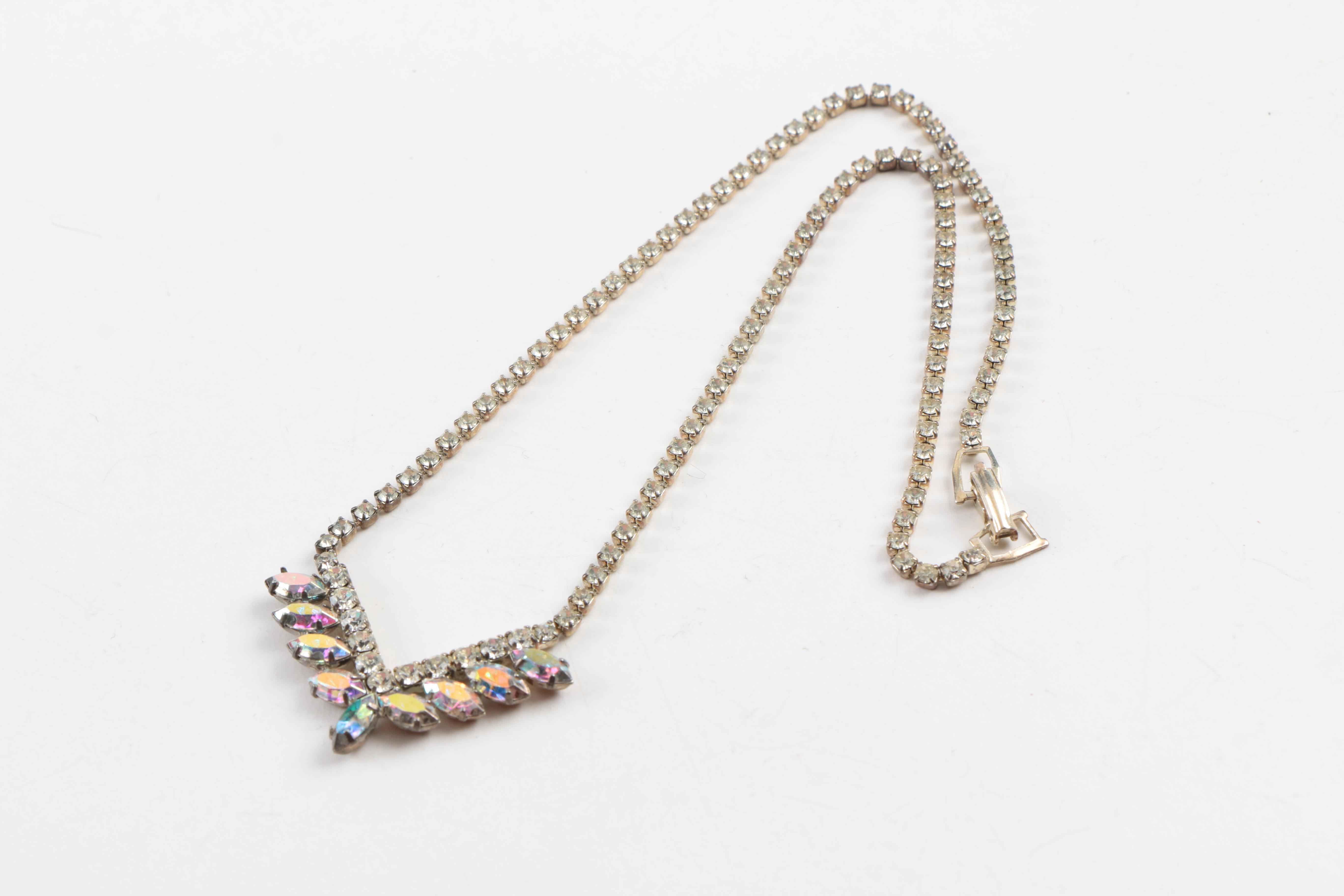 Assorted Aurora Borealis Jewelry Including Coro