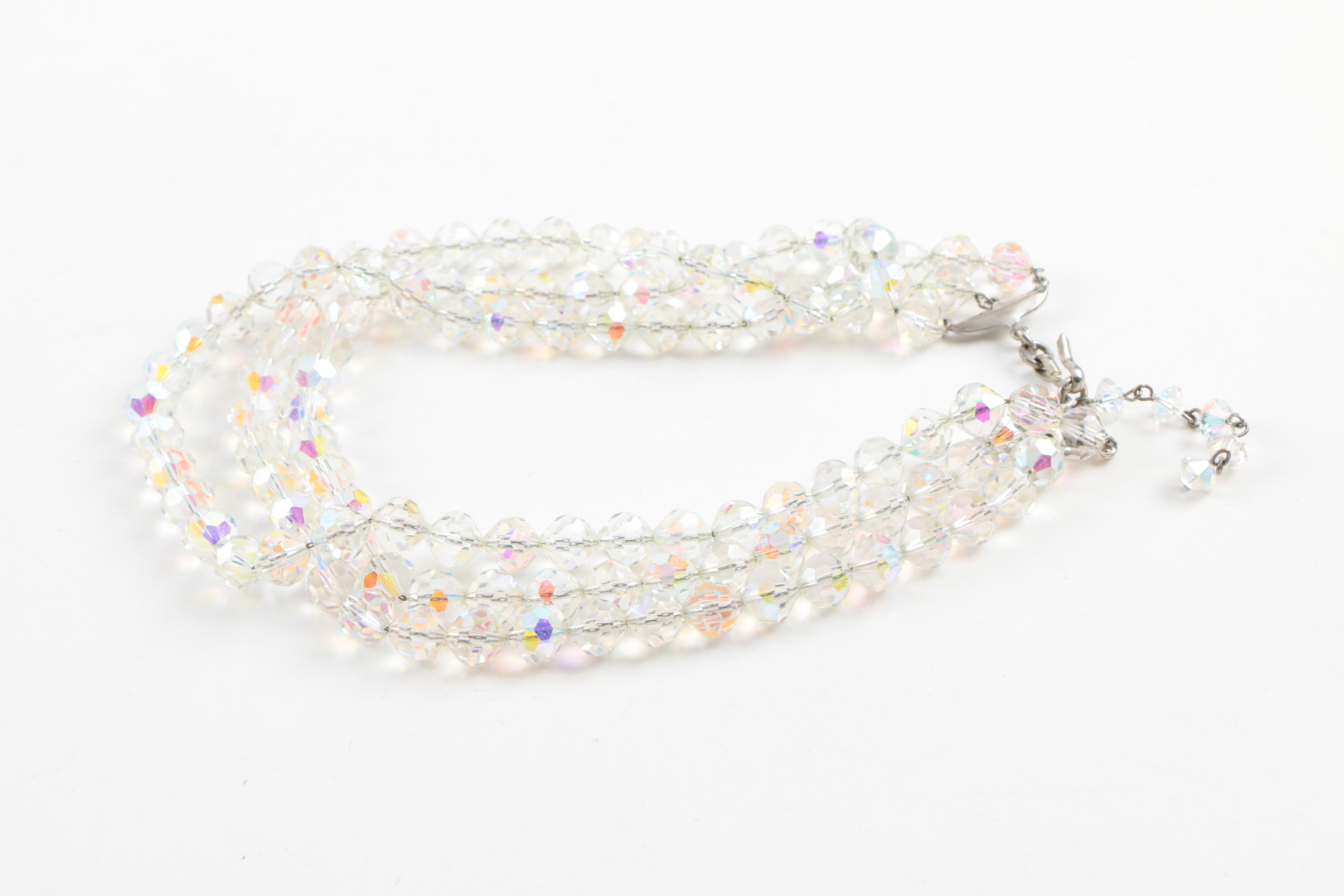 Assorted Aurora Borealis Jewelry Including Coro