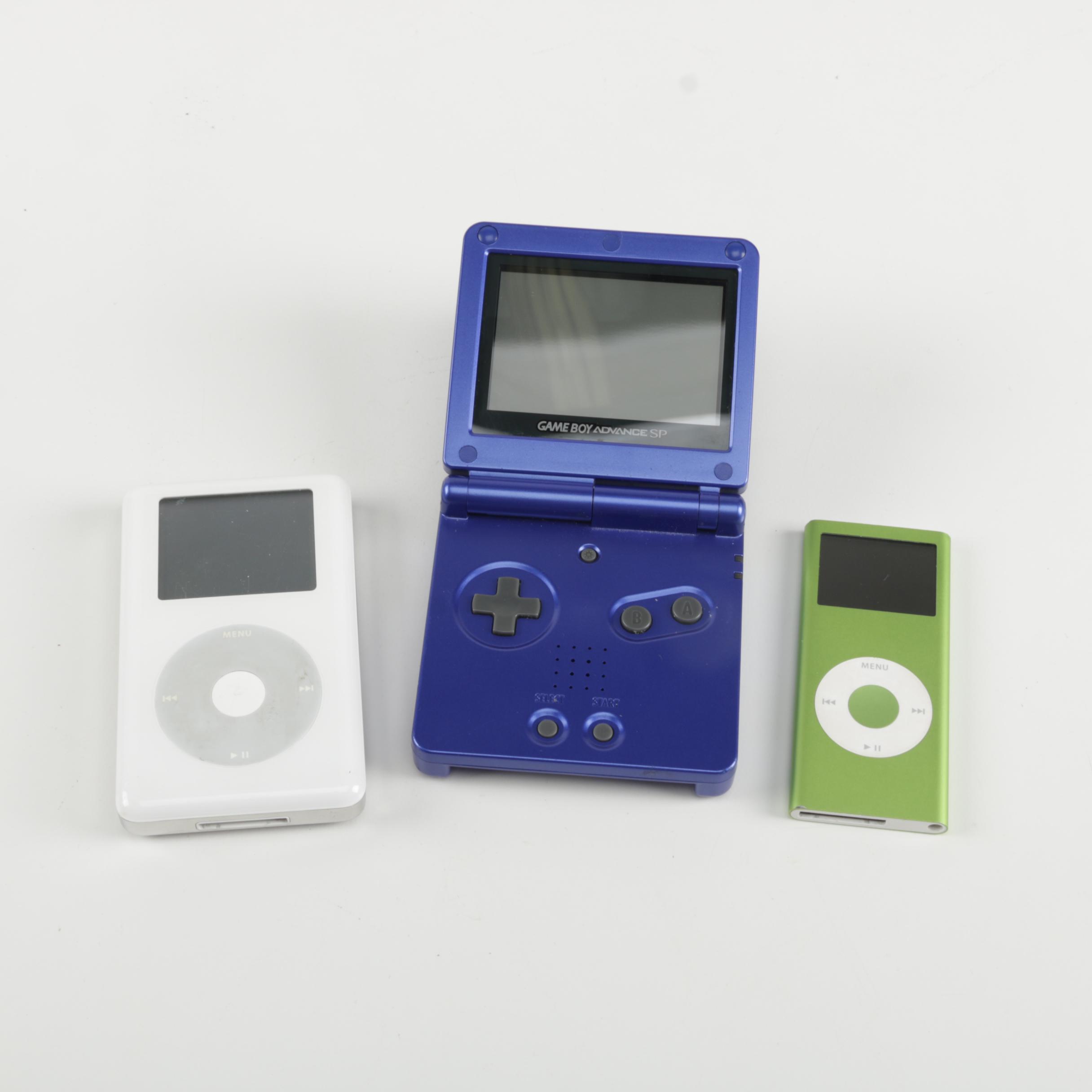 iPods and GameBoy Advance SP
