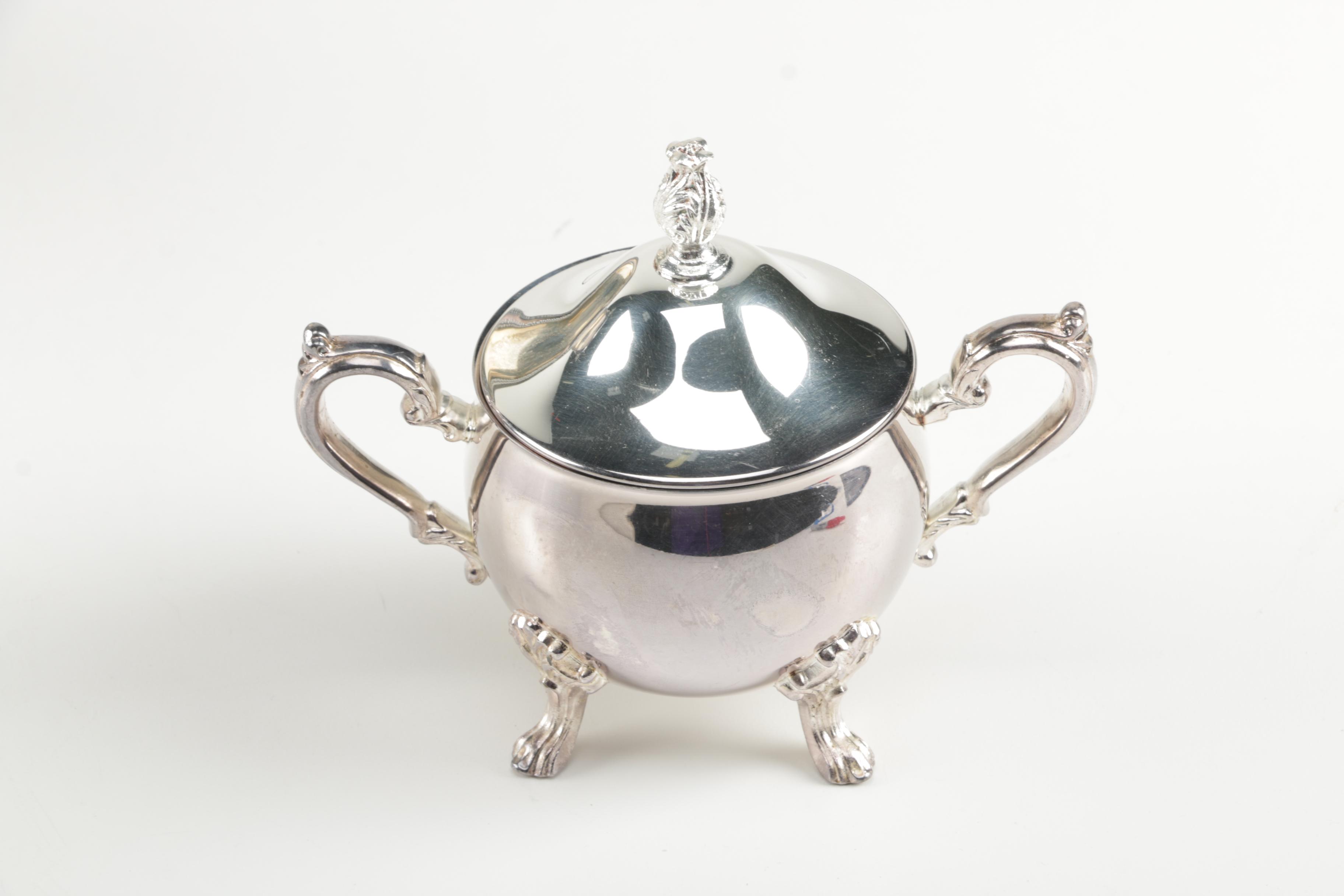 Sheridan Silver Plate Coffee Service and International Silver Plated Tray