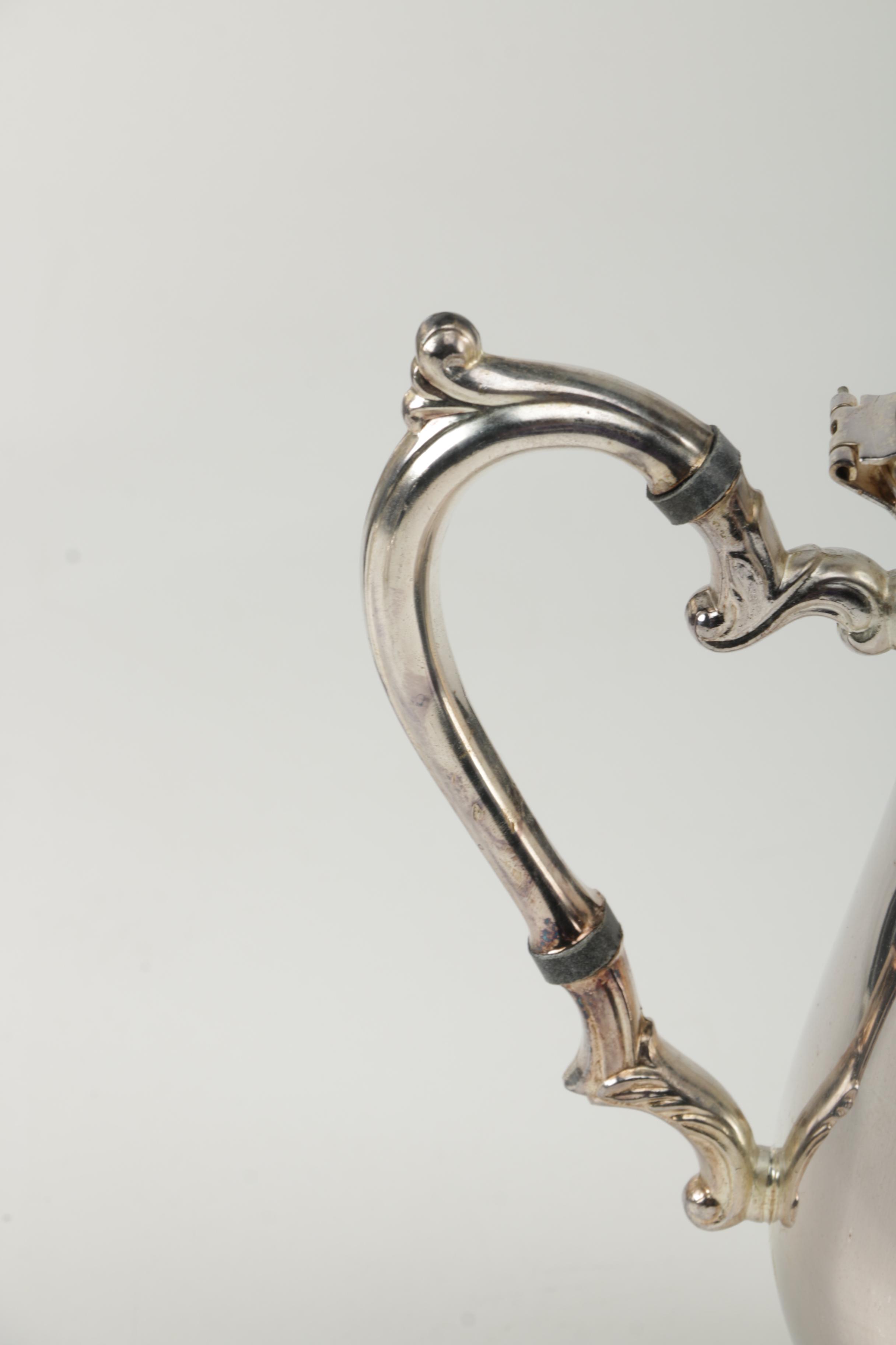 Sheridan Silver Plate Coffee Service and International Silver Plated Tray