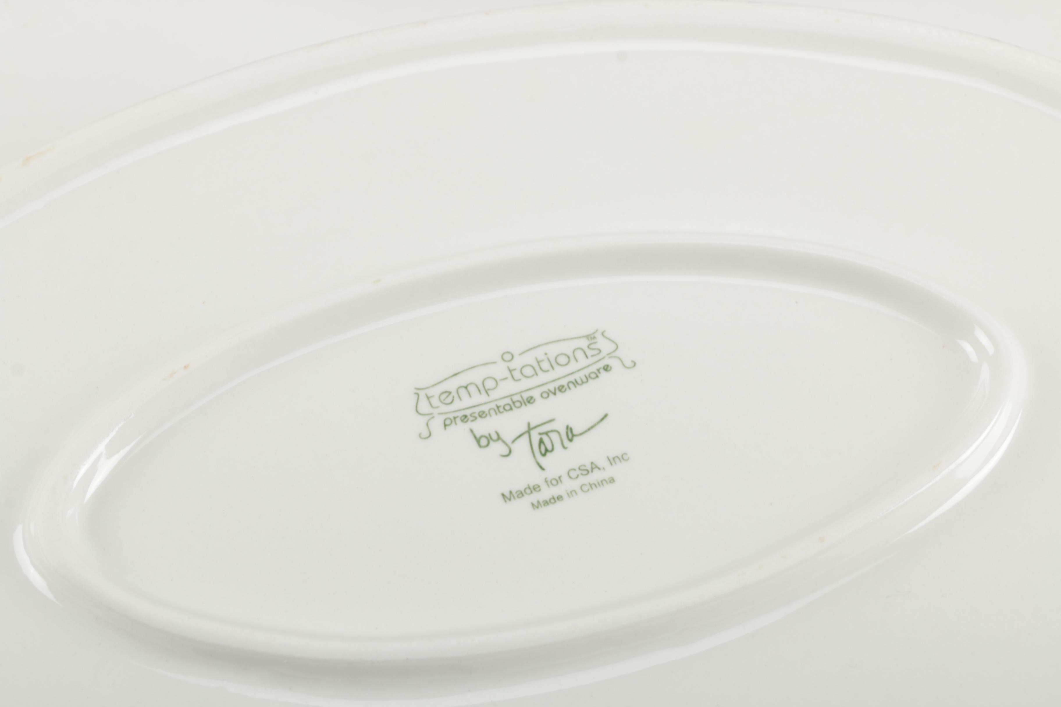 Two Floral Serving Bowls with Stands and Lids and Stone Loaf Pan