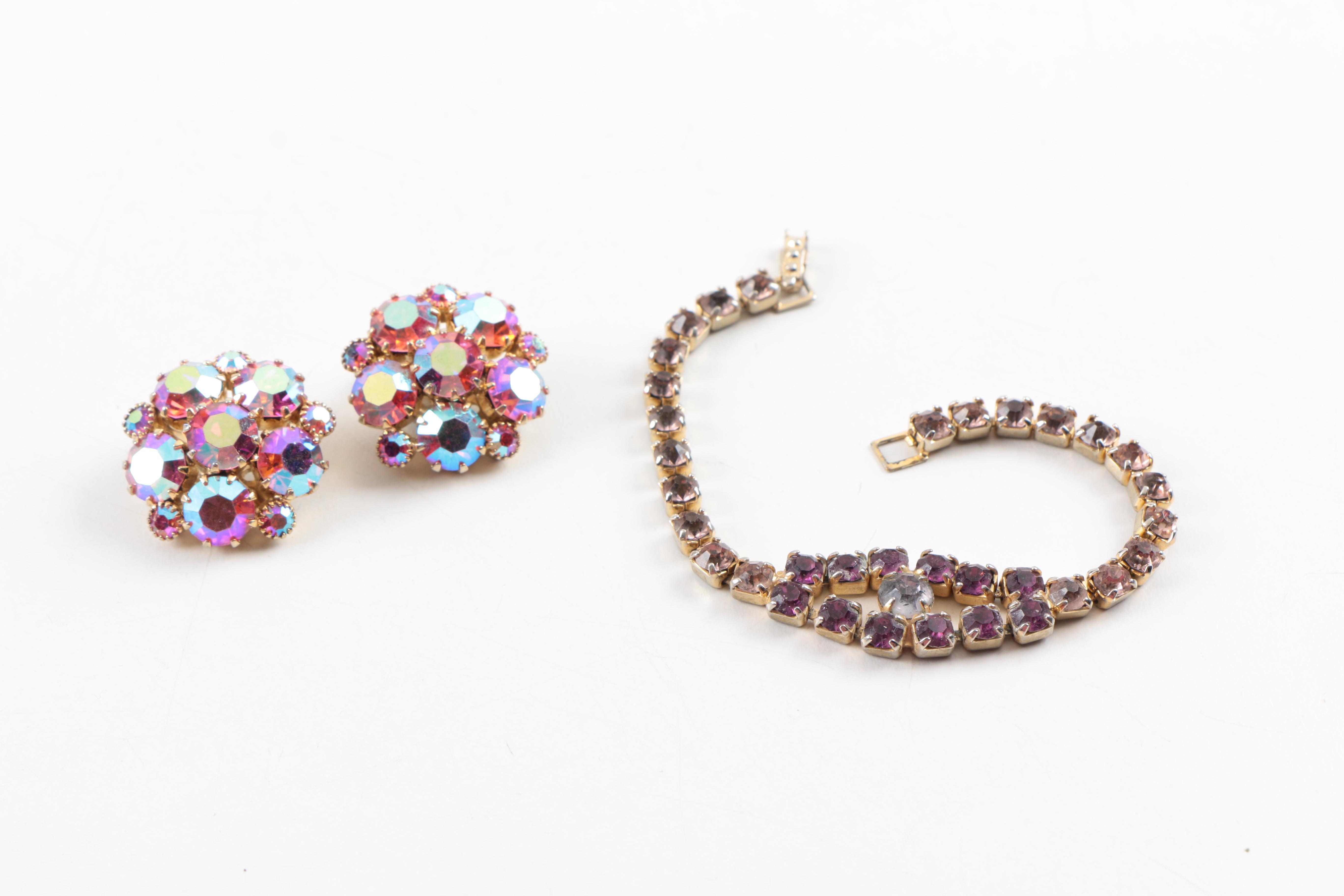 Assorted Rhinestone Jewelry Including Weiss