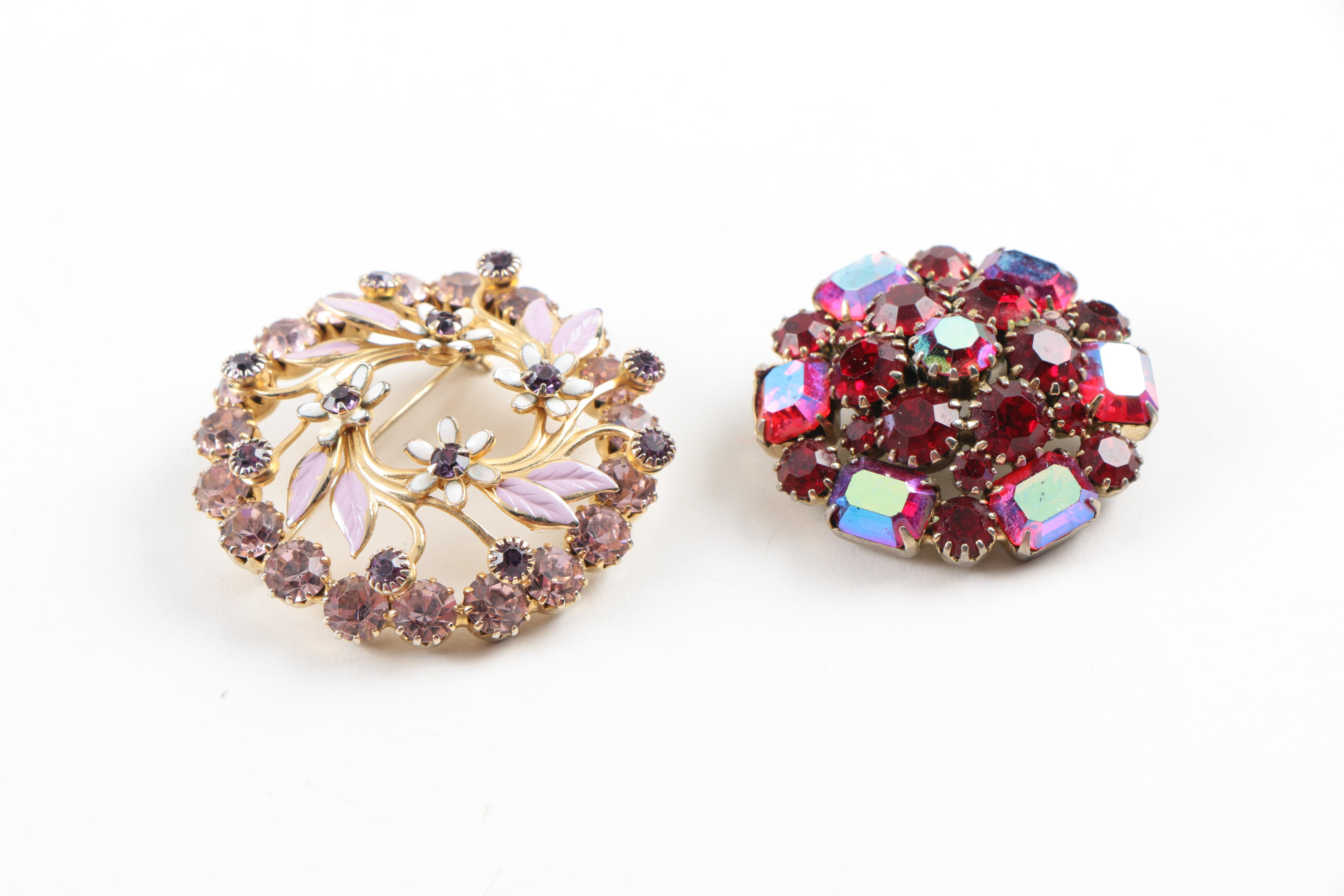 Assorted Rhinestone Jewelry Including Weiss