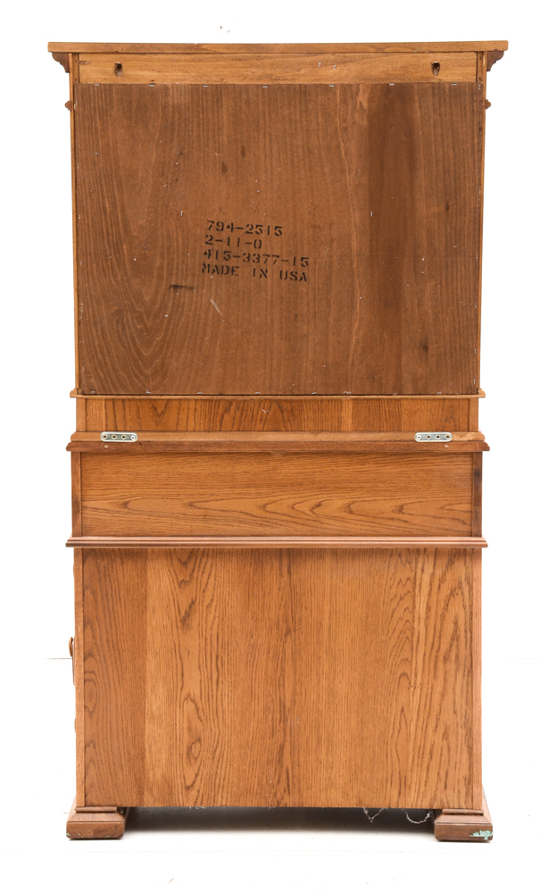 Broyhill Oak Desk with Hutch and Chair