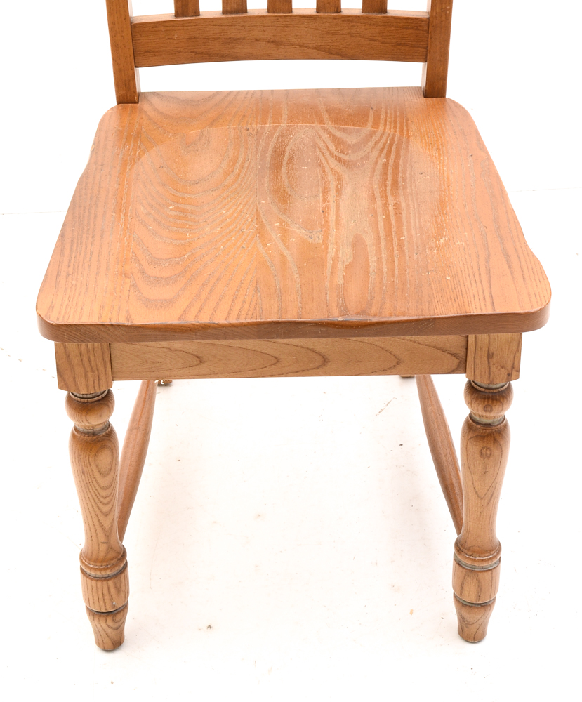 Broyhill Oak Desk with Hutch and Chair