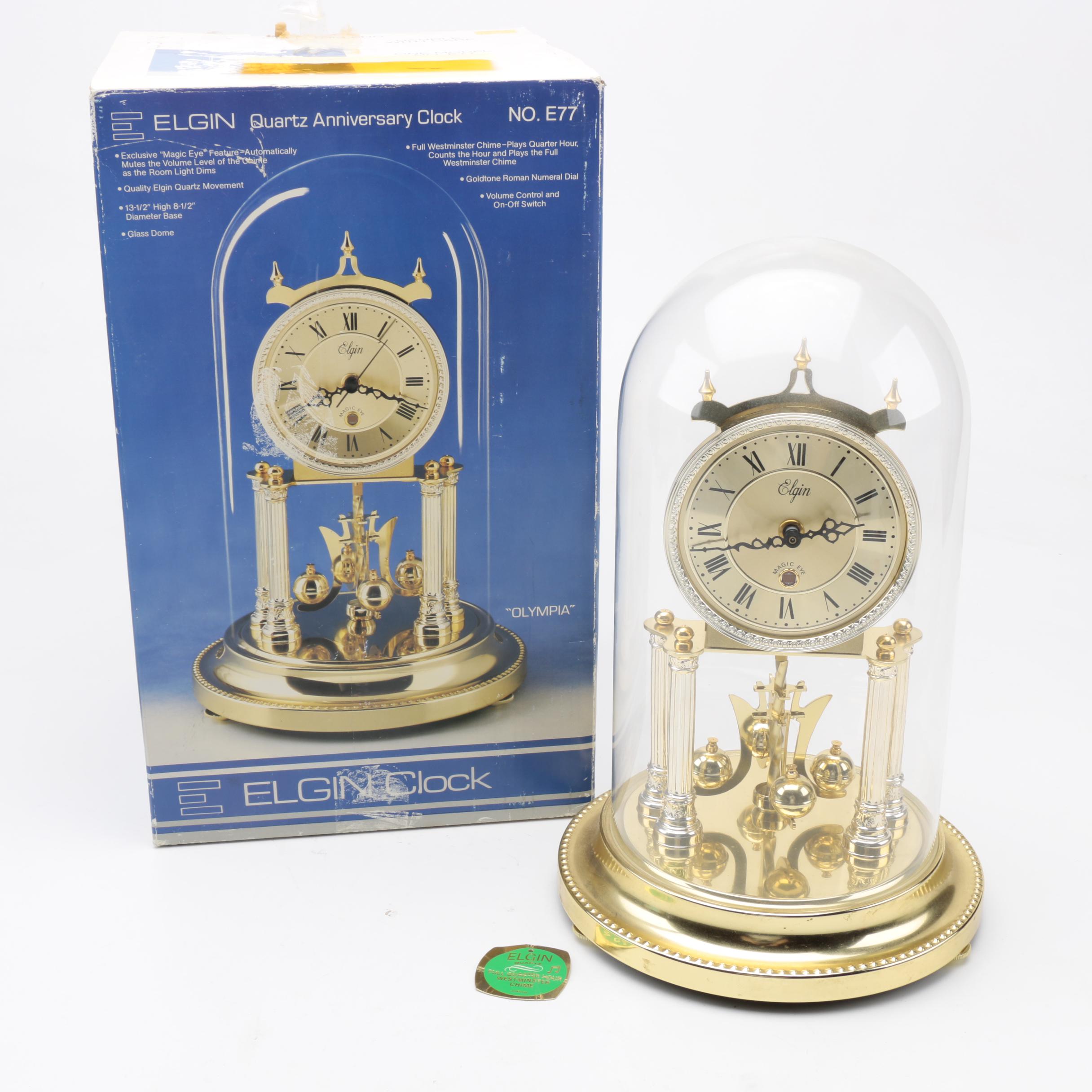 Elgin "Olympia" Quartz Anniversary Clock