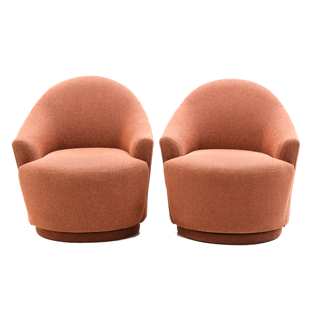 Contemporary Modernist Red Lounge Chairs