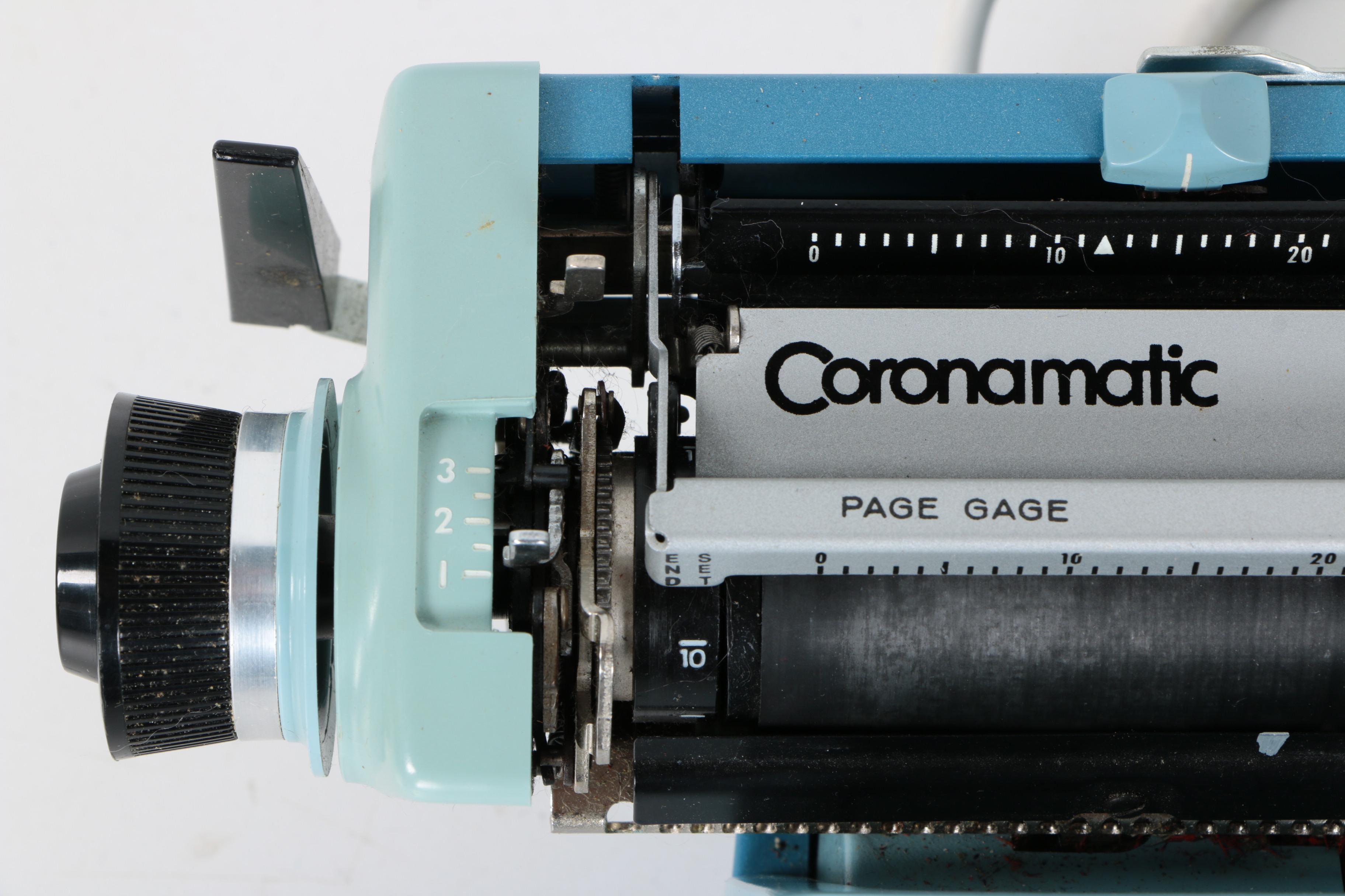 1970s Smith-Corona Coronet Super 12 Coronamatic Typewriter with Case