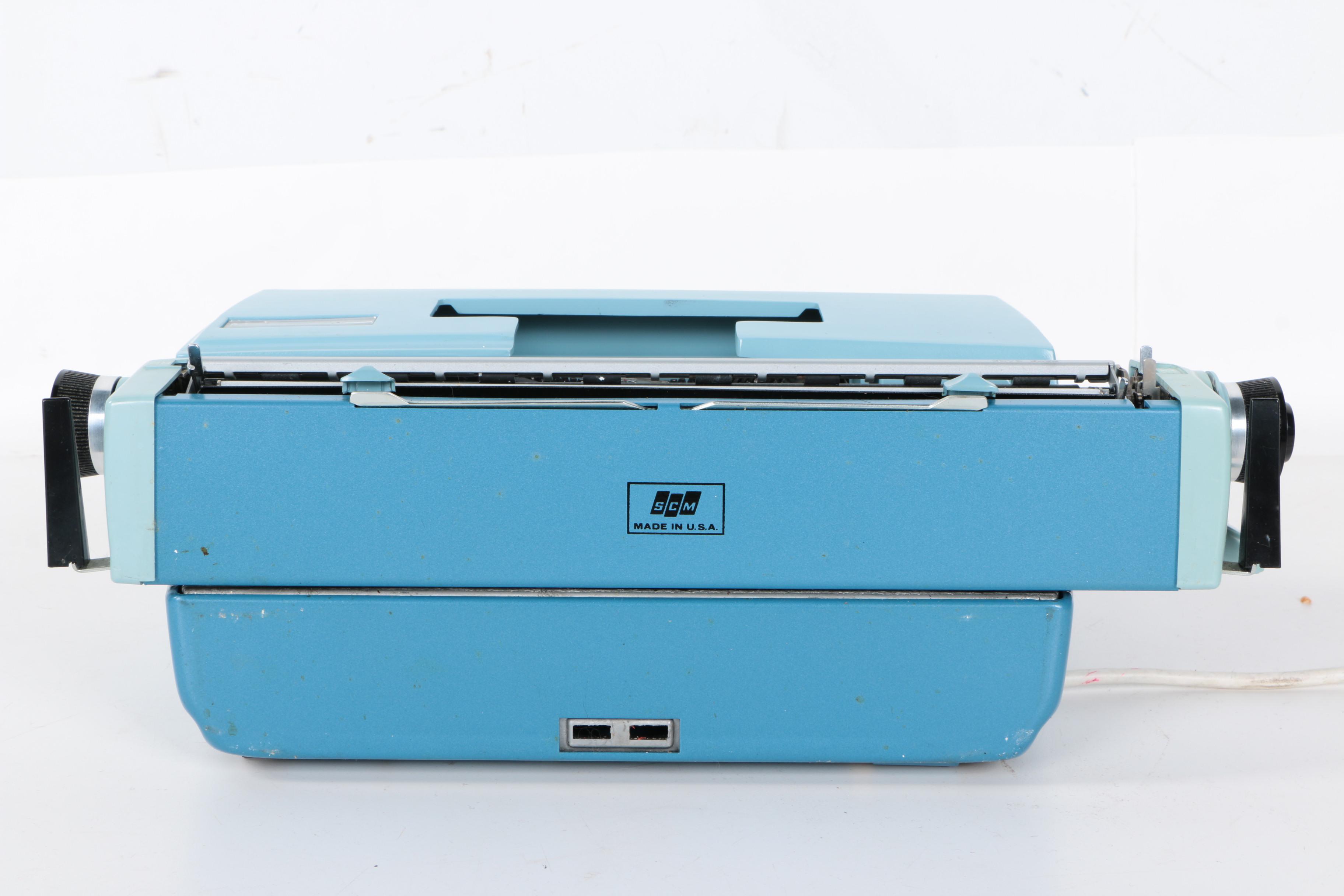 1970s Smith-Corona Coronet Super 12 Coronamatic Typewriter with Case