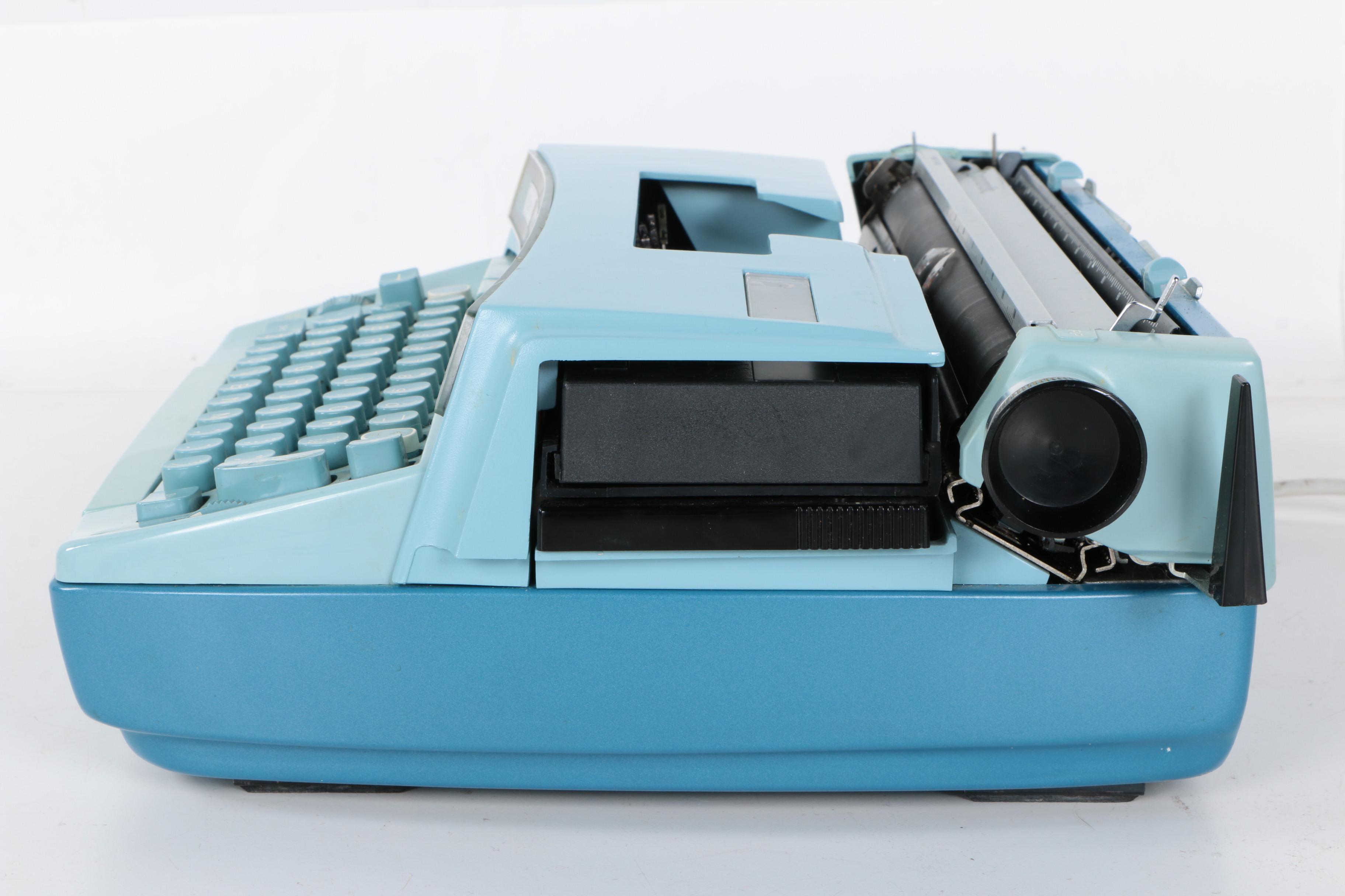 1970s Smith-Corona Coronet Super 12 Coronamatic Typewriter with Case