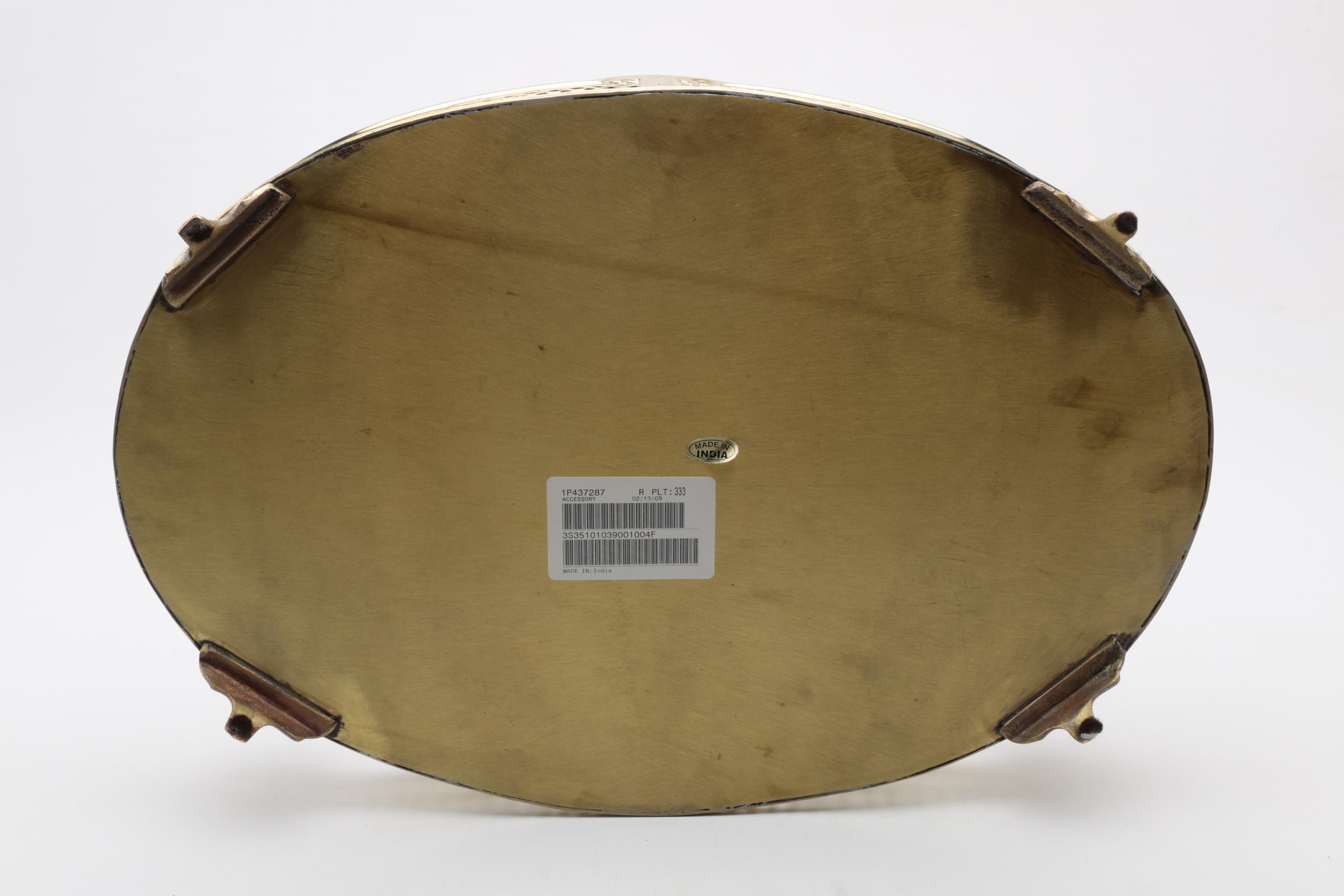 Indian Brass Galley Rail Tray