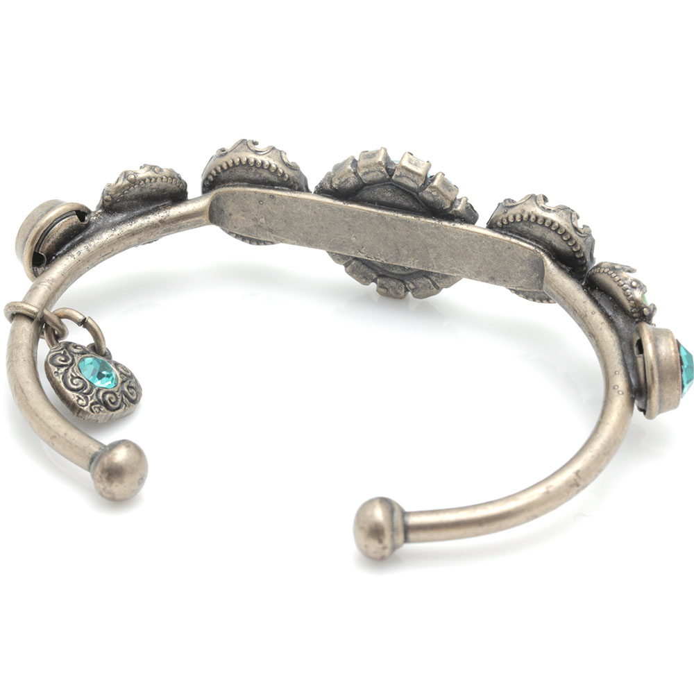 Mary Demarco Silver Tone Blue and Green Stone Bracelet and Necklaces