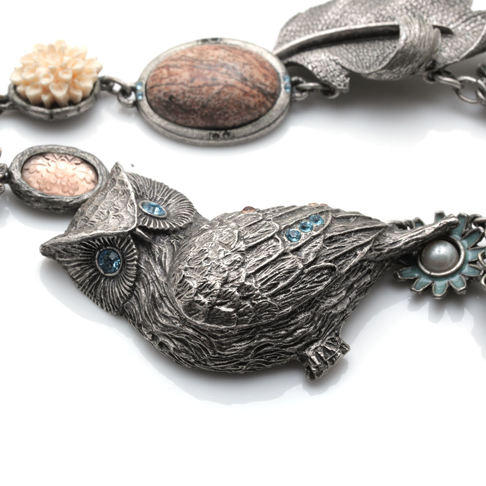 Mary Demarco Silver Tone Blue and Green Stone Bracelet and Necklaces