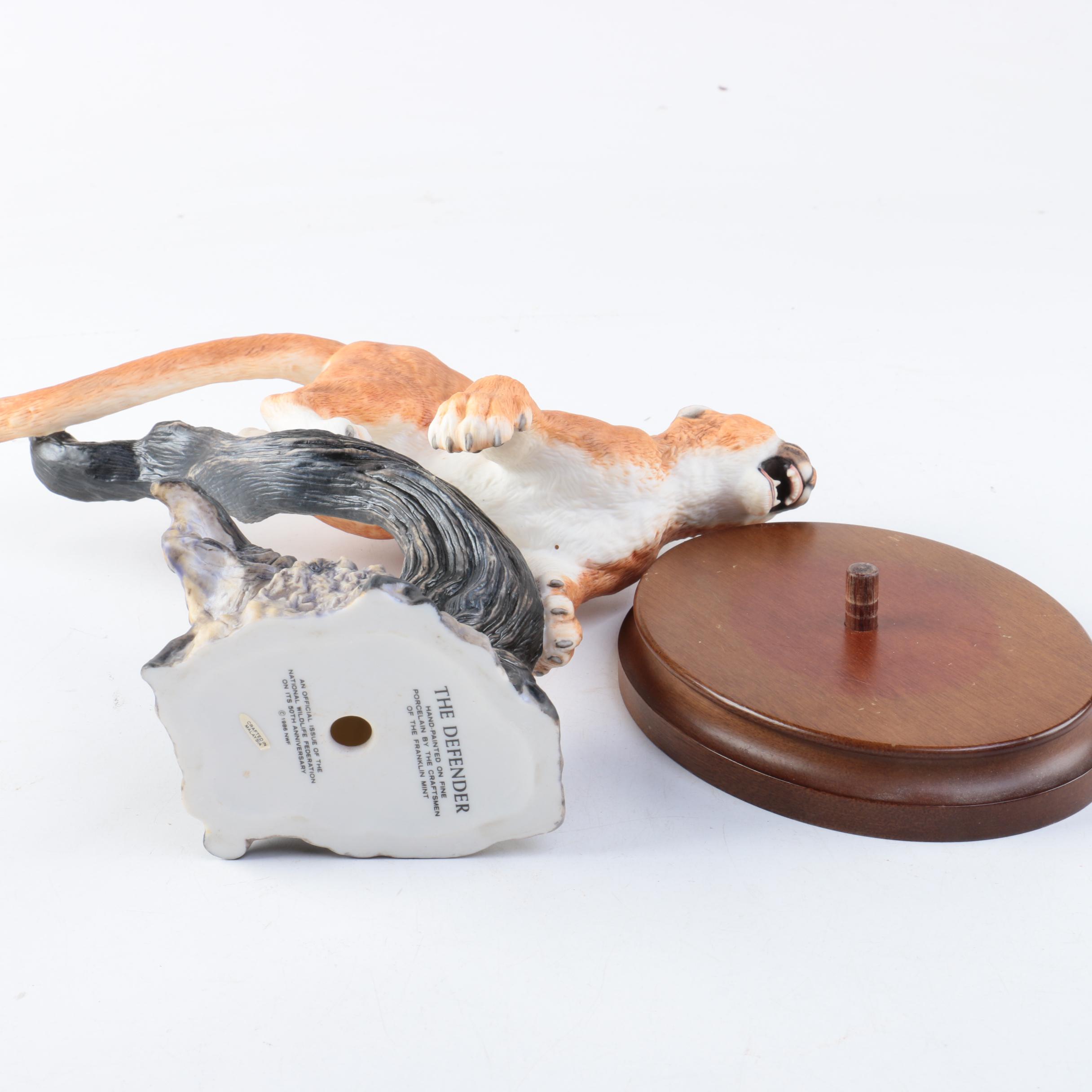 Franklin Mint Porcelain Cougar Figurine