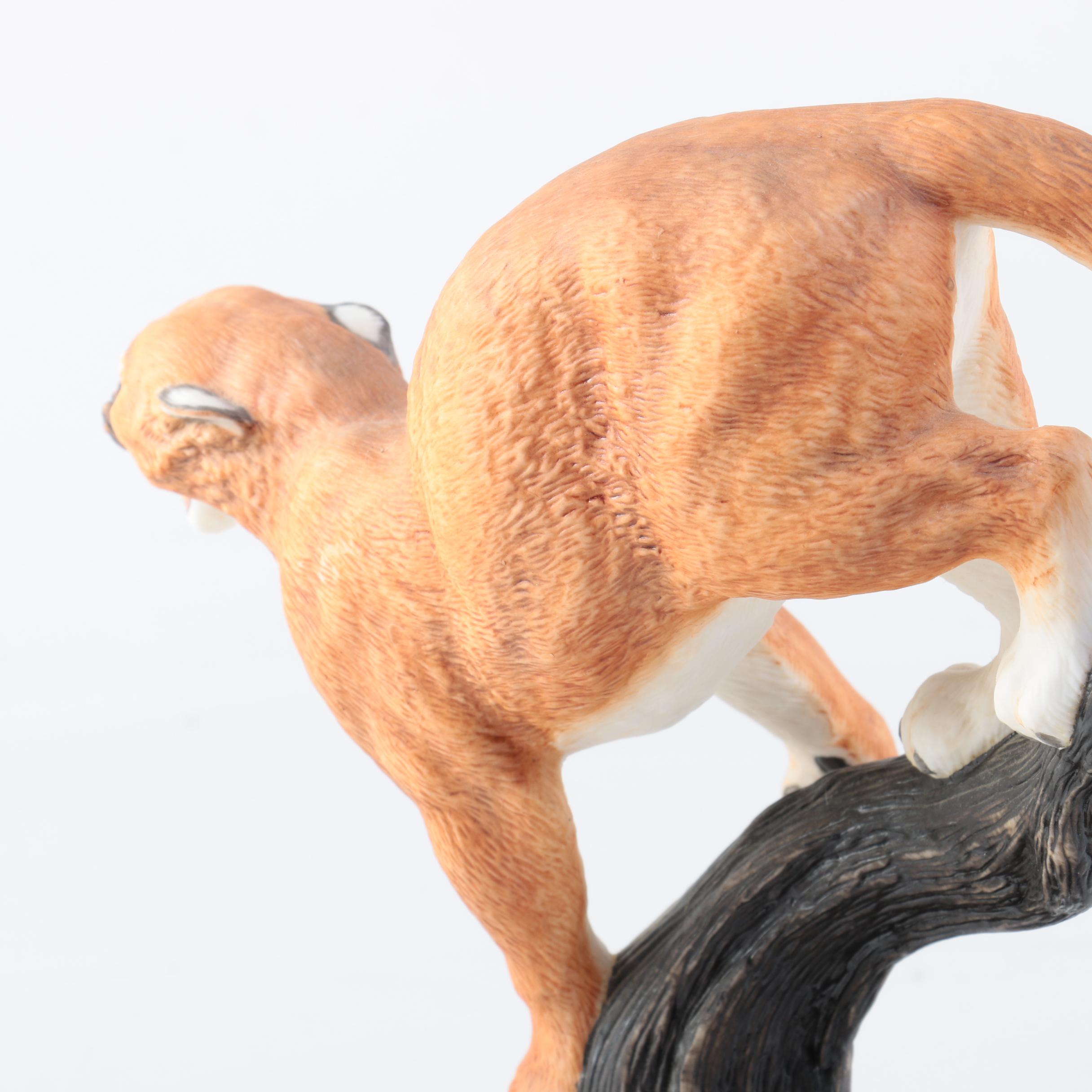 Franklin Mint Porcelain Cougar Figurine