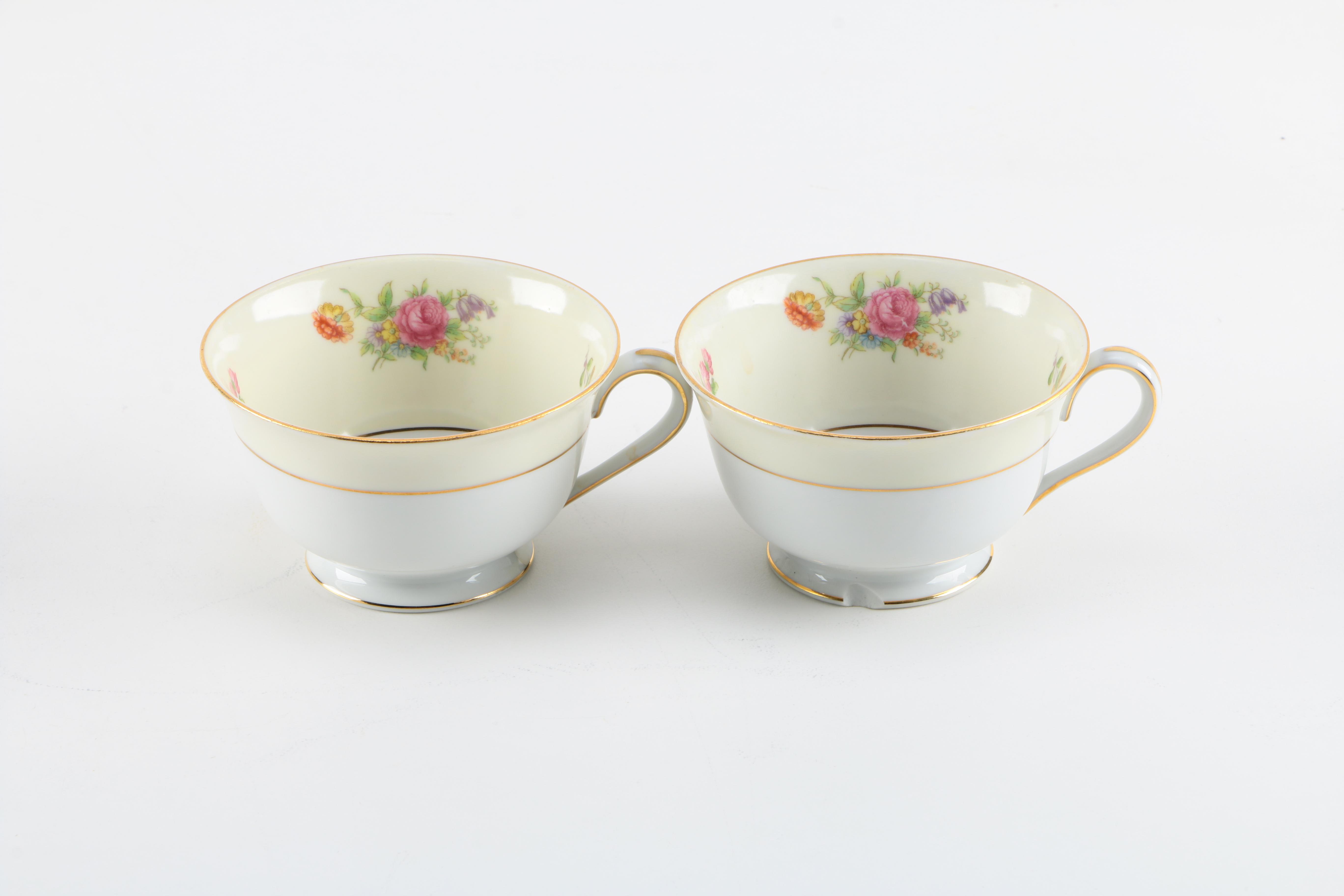 Floral Cups and Saucers Assortment
