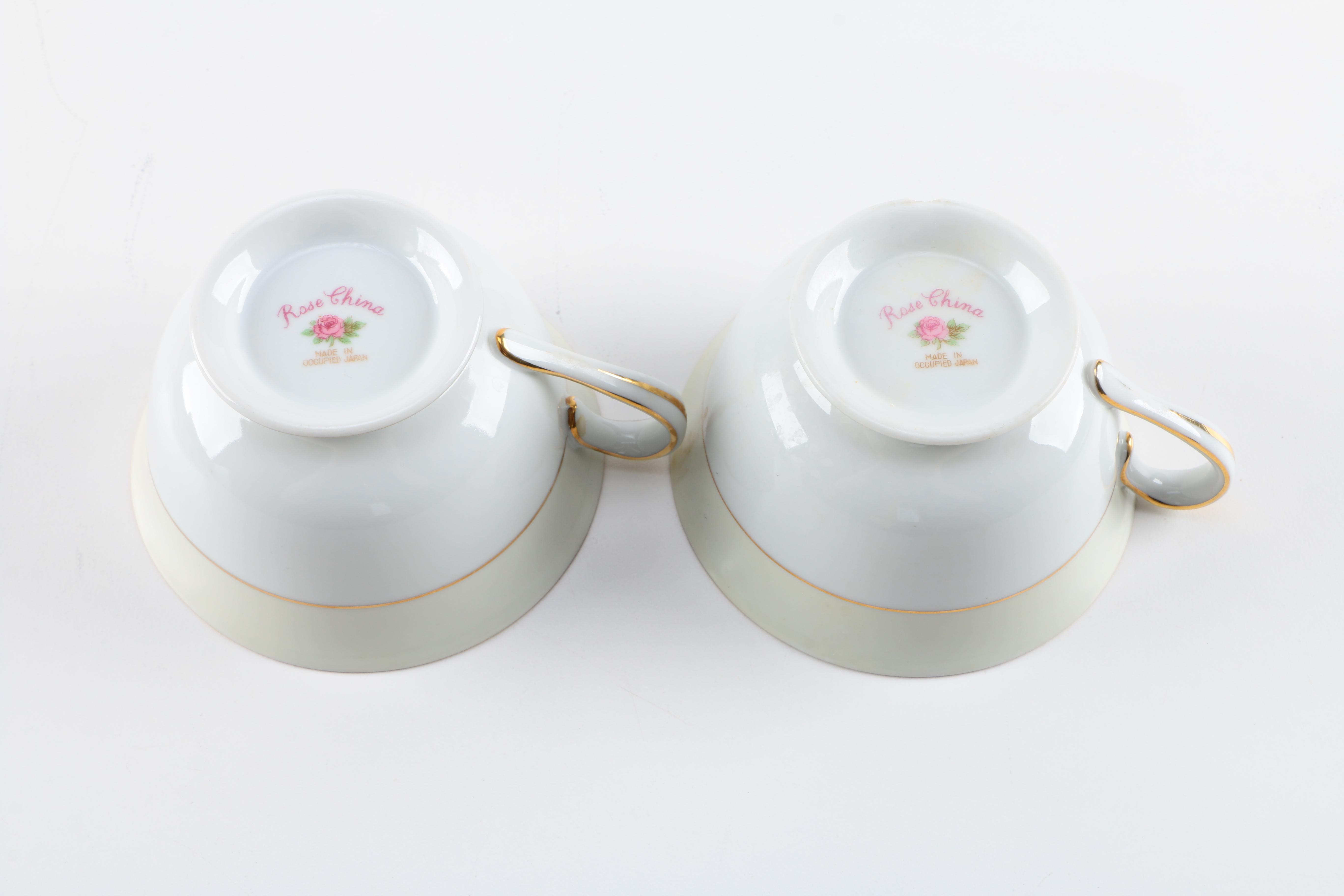 Floral Cups and Saucers Assortment