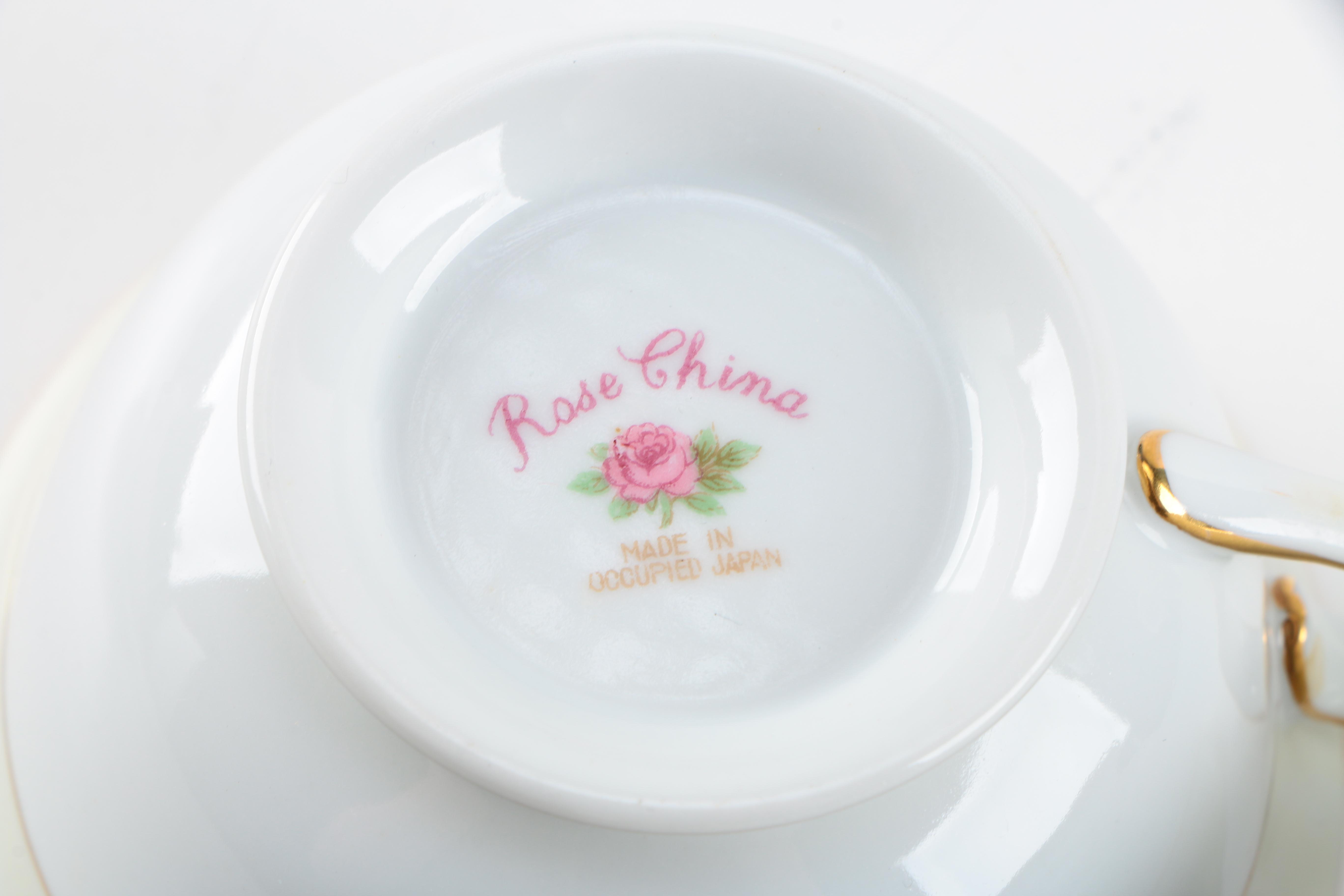 Floral Cups and Saucers Assortment