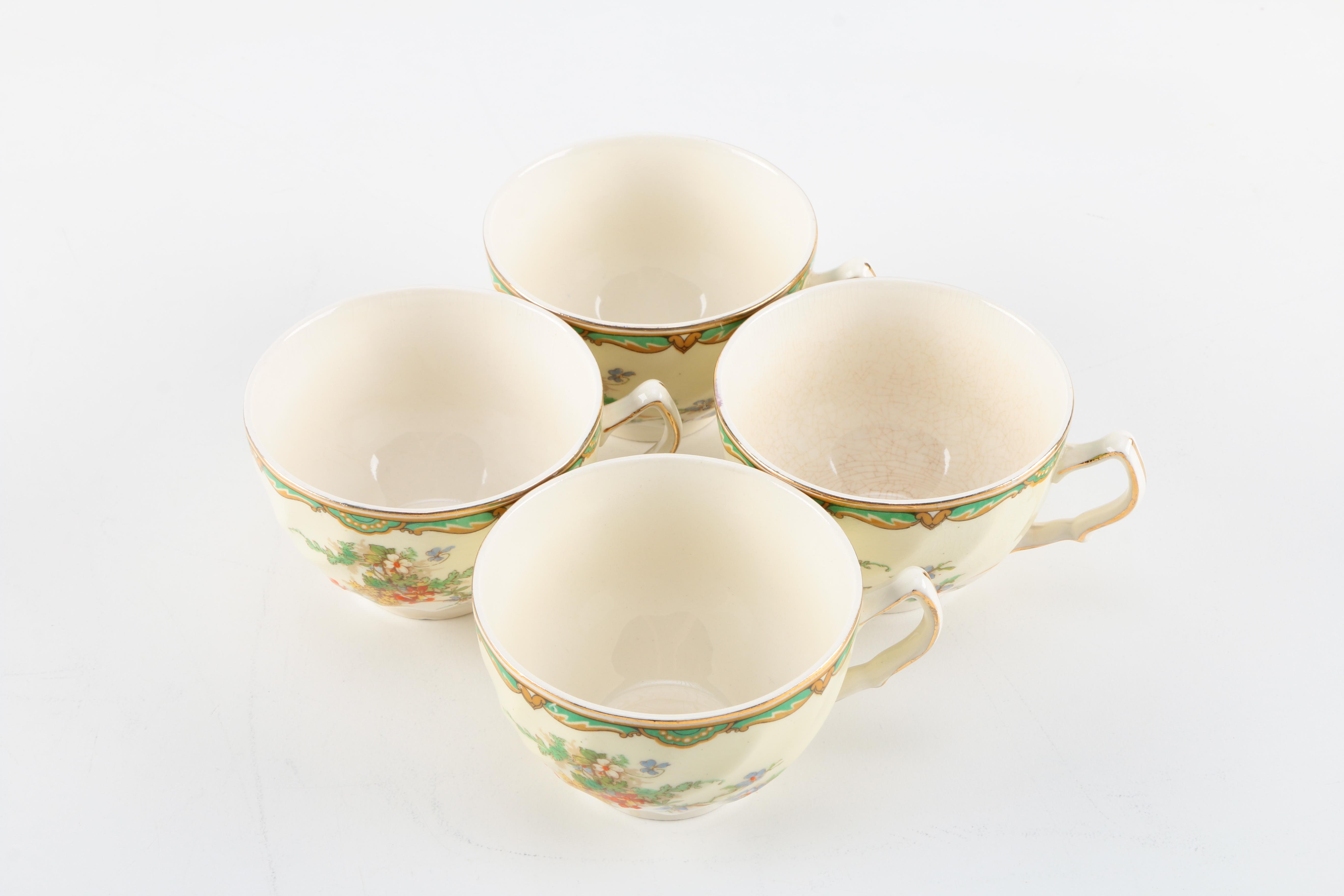 Floral Cups and Saucers Assortment