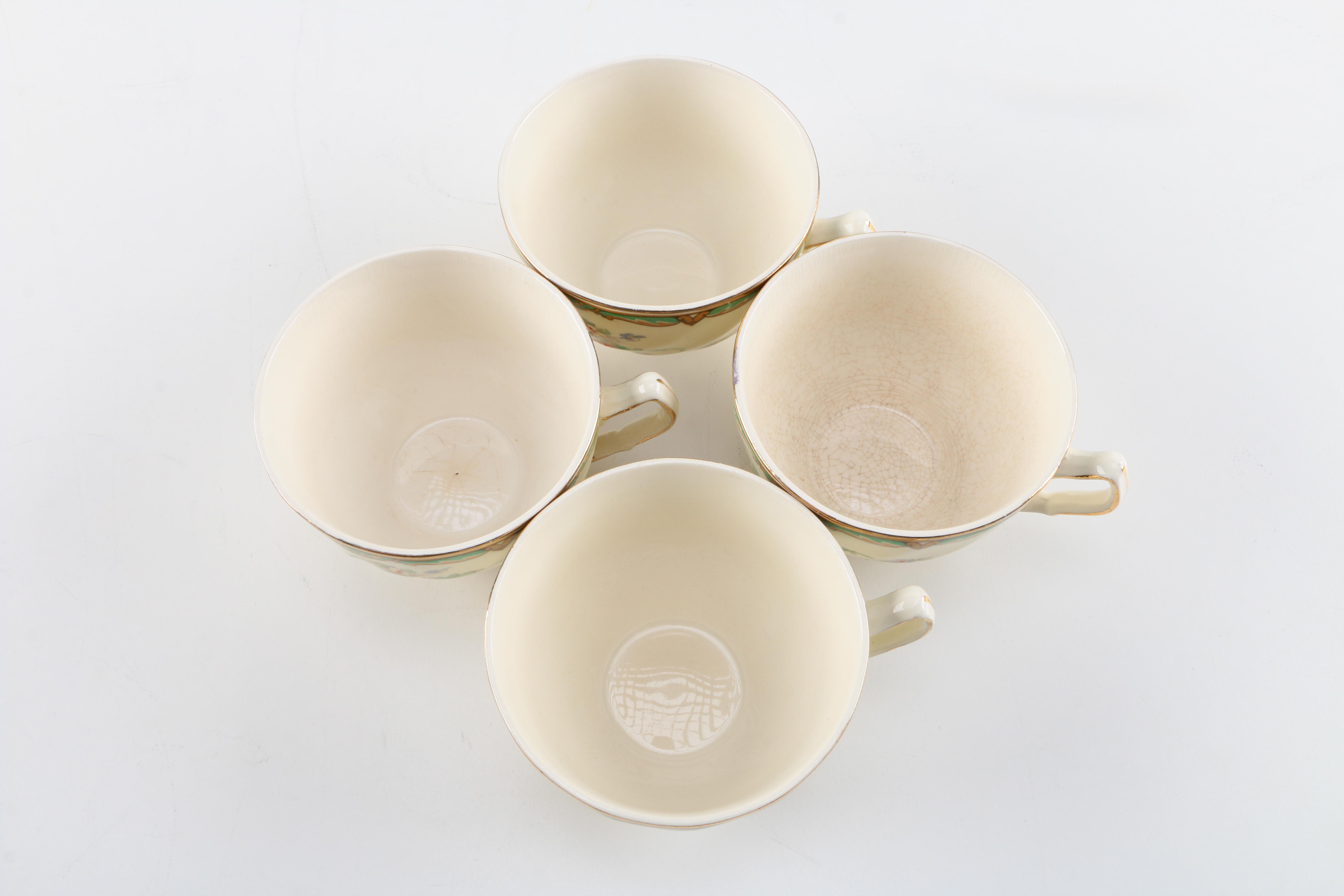 Floral Cups and Saucers Assortment