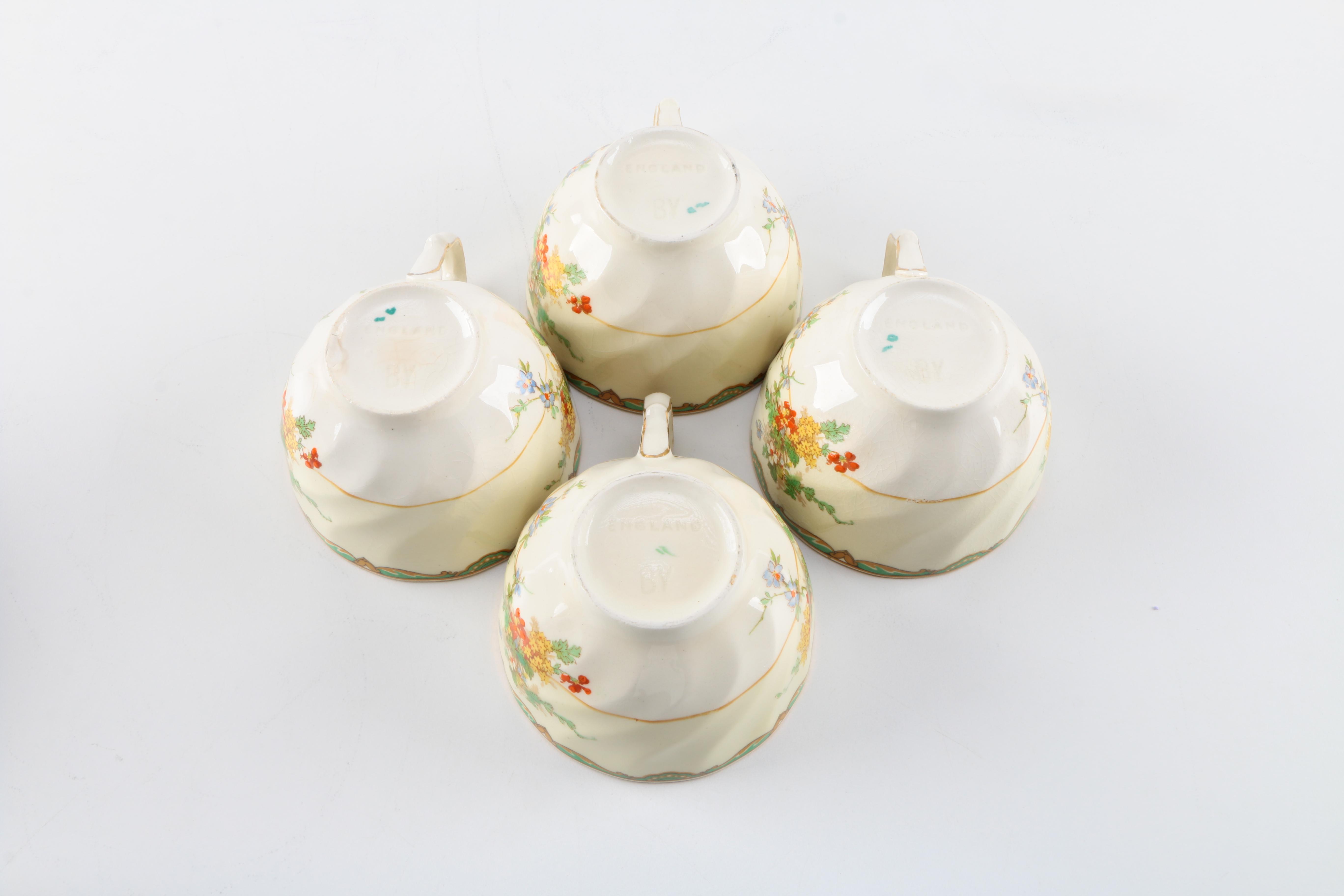 Floral Cups and Saucers Assortment