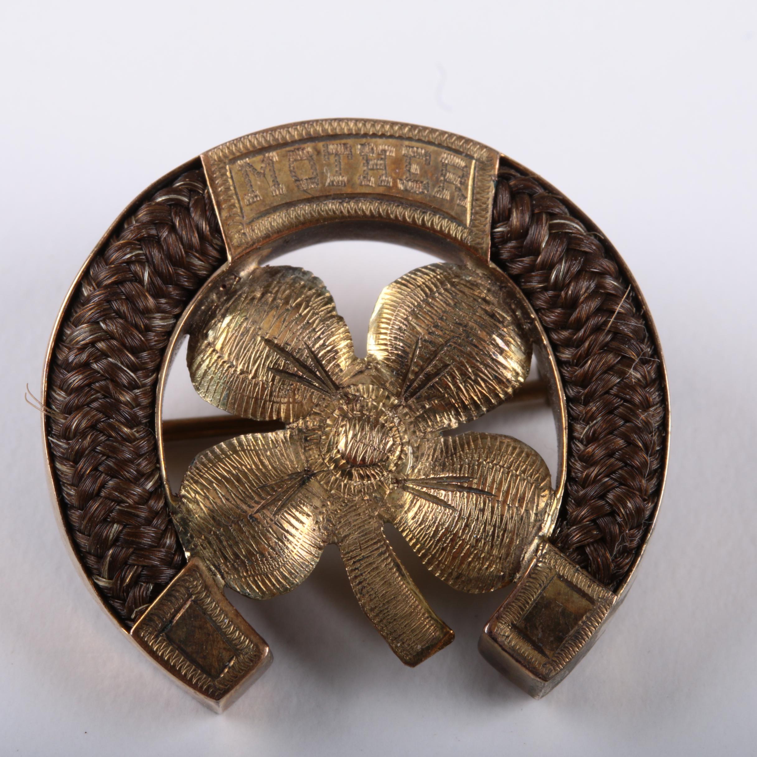 Victorian Braided Hair Memento Mori Jewelry