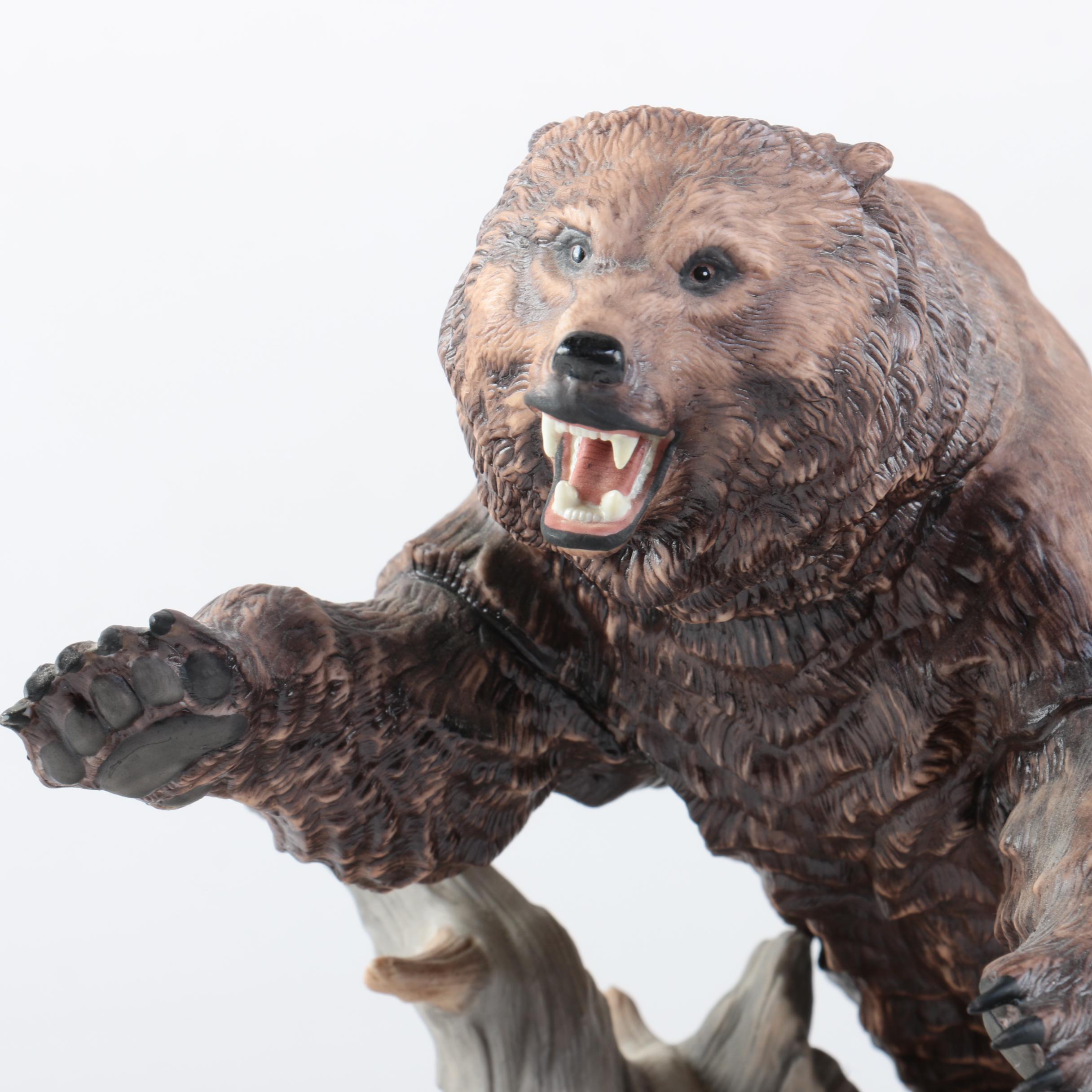 Franklin Mint Porcelain Grizzly Bear