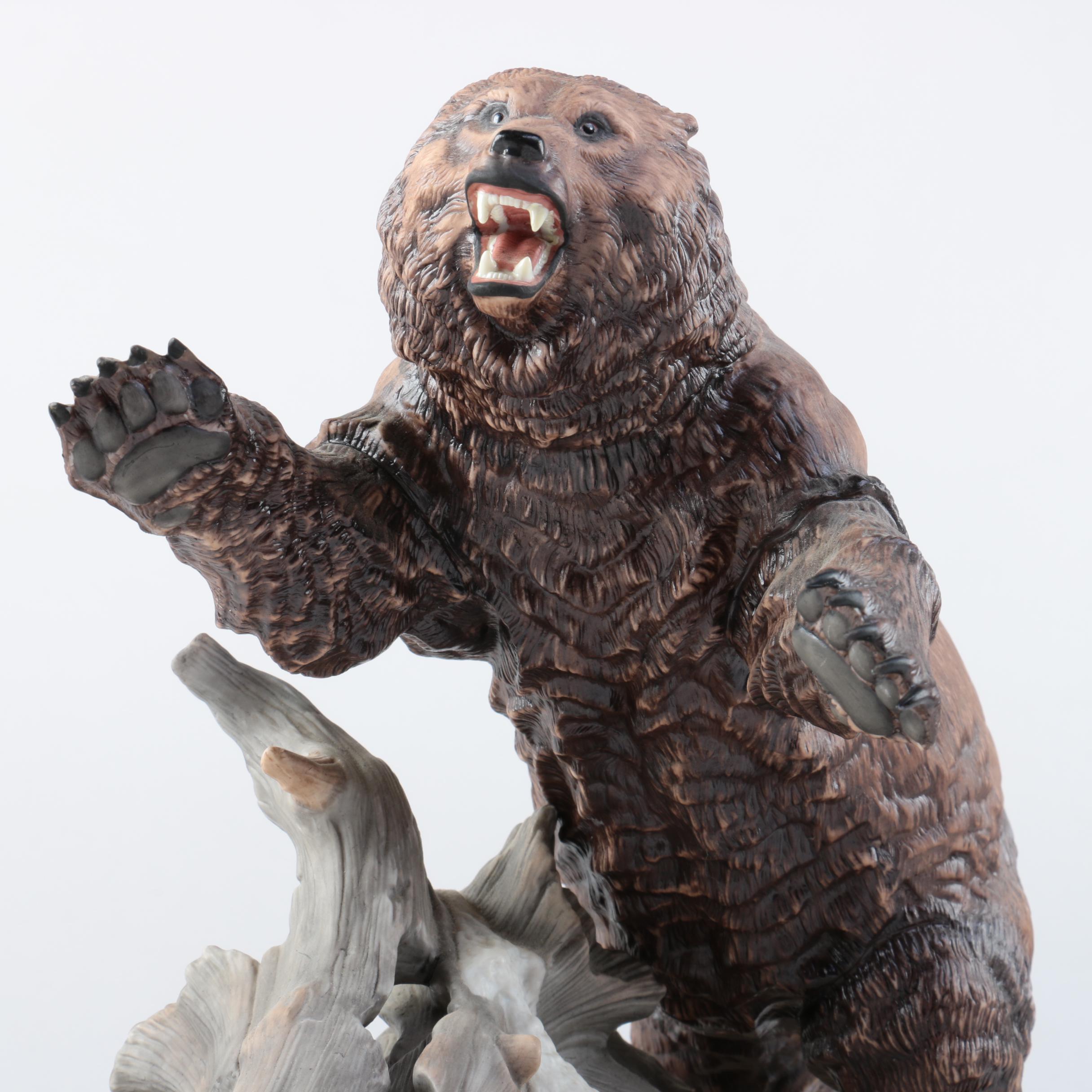 Franklin Mint Porcelain Grizzly Bear
