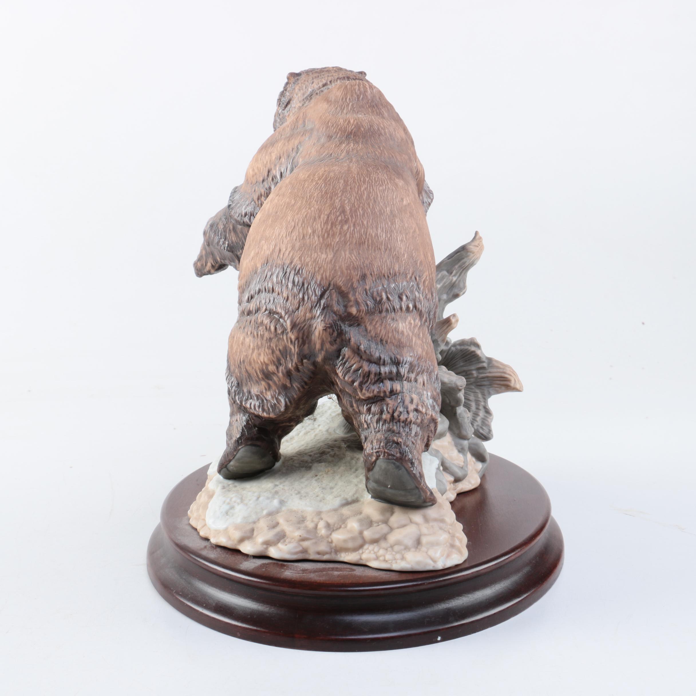 Franklin Mint Porcelain Grizzly Bear