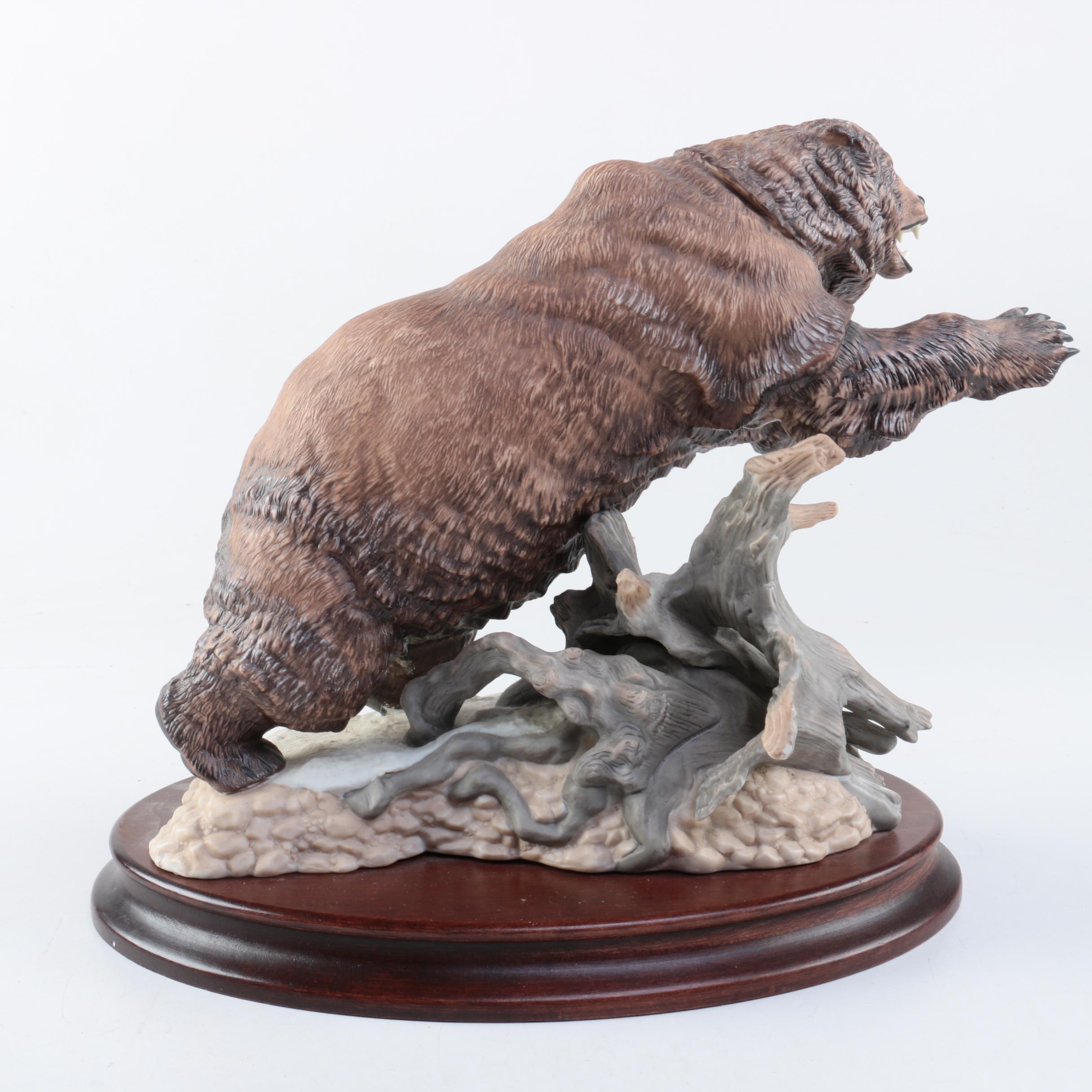 Franklin Mint Porcelain Grizzly Bear