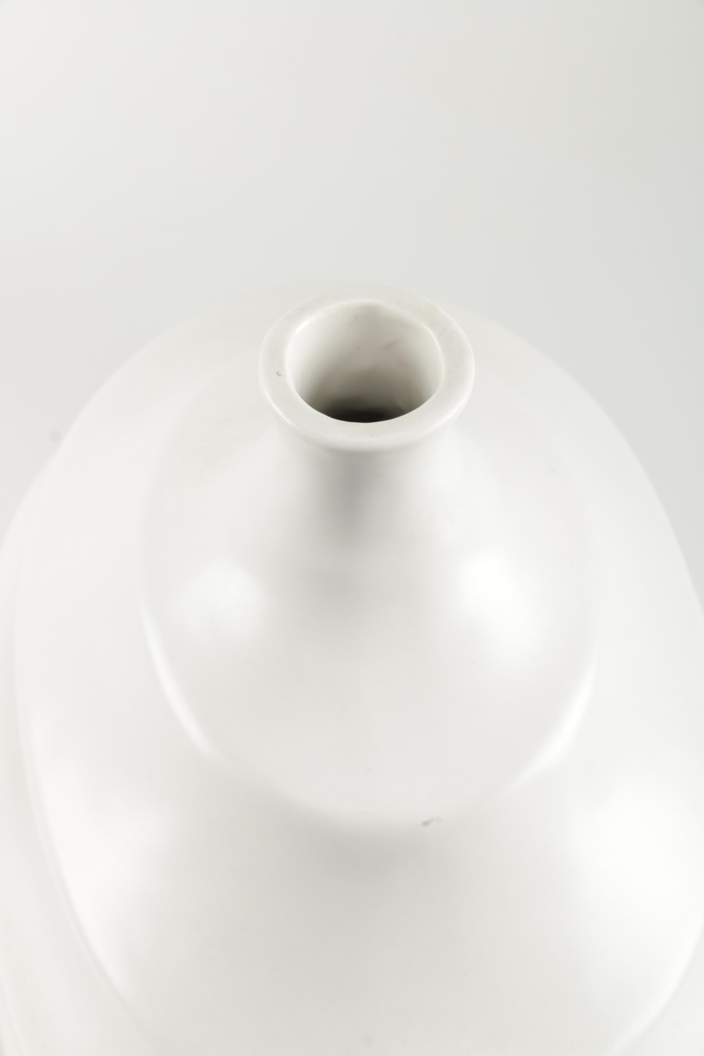 Two White Decorative Ceramic Vases