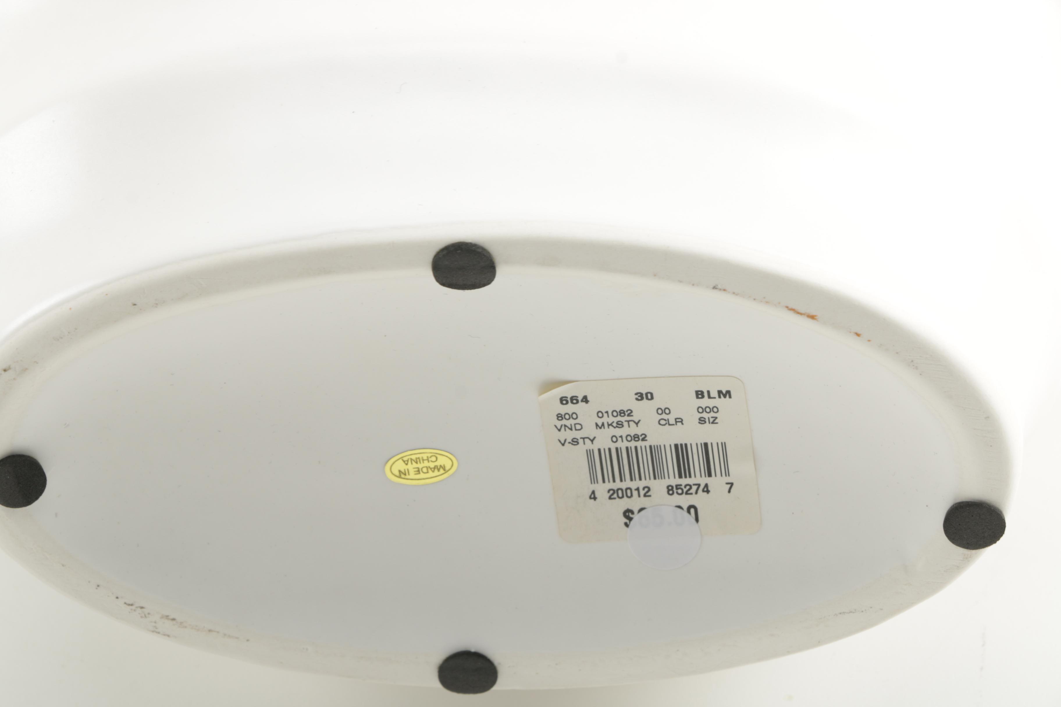 Two White Decorative Ceramic Vases