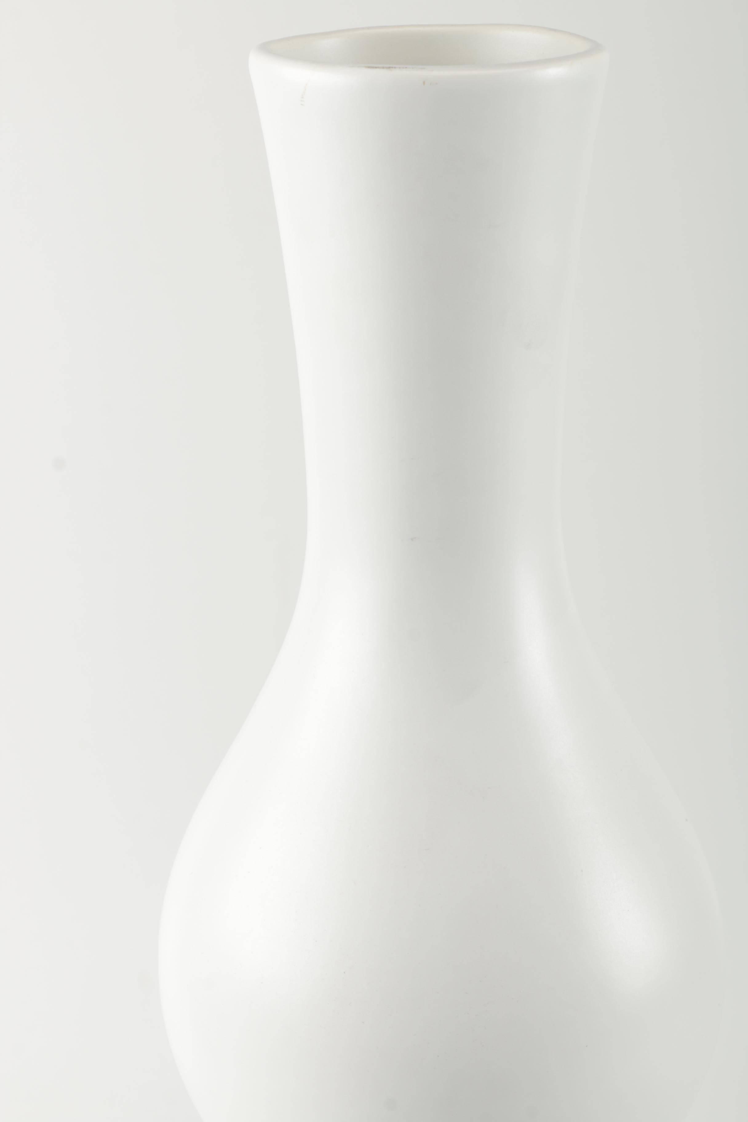 Two White Decorative Ceramic Vases