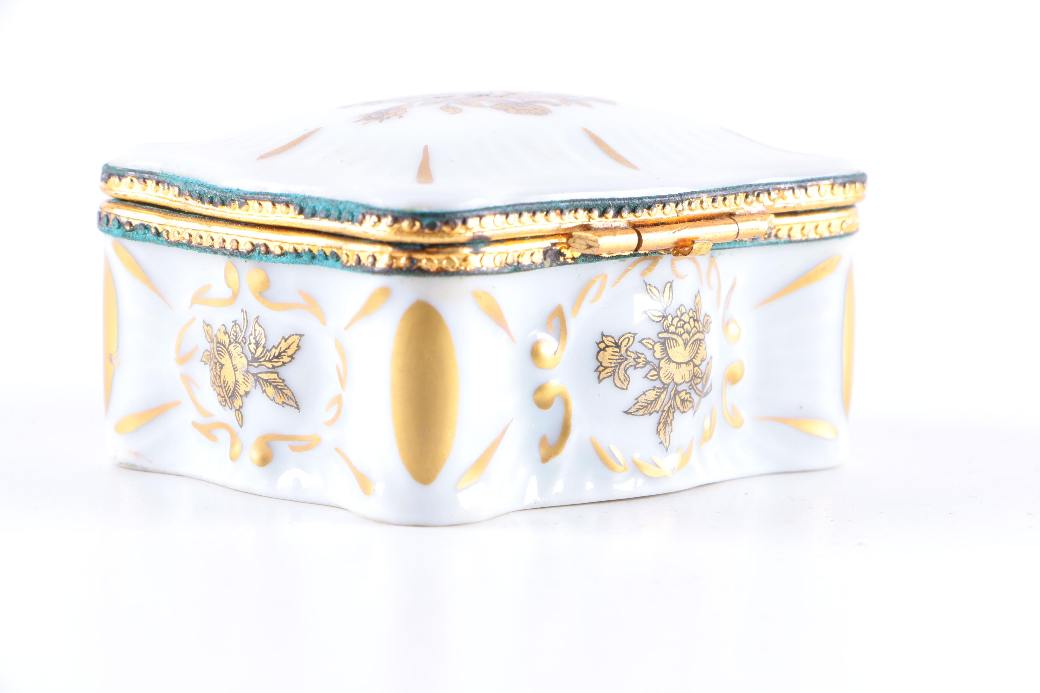Porcelain Trinket Box by Singer Limoges