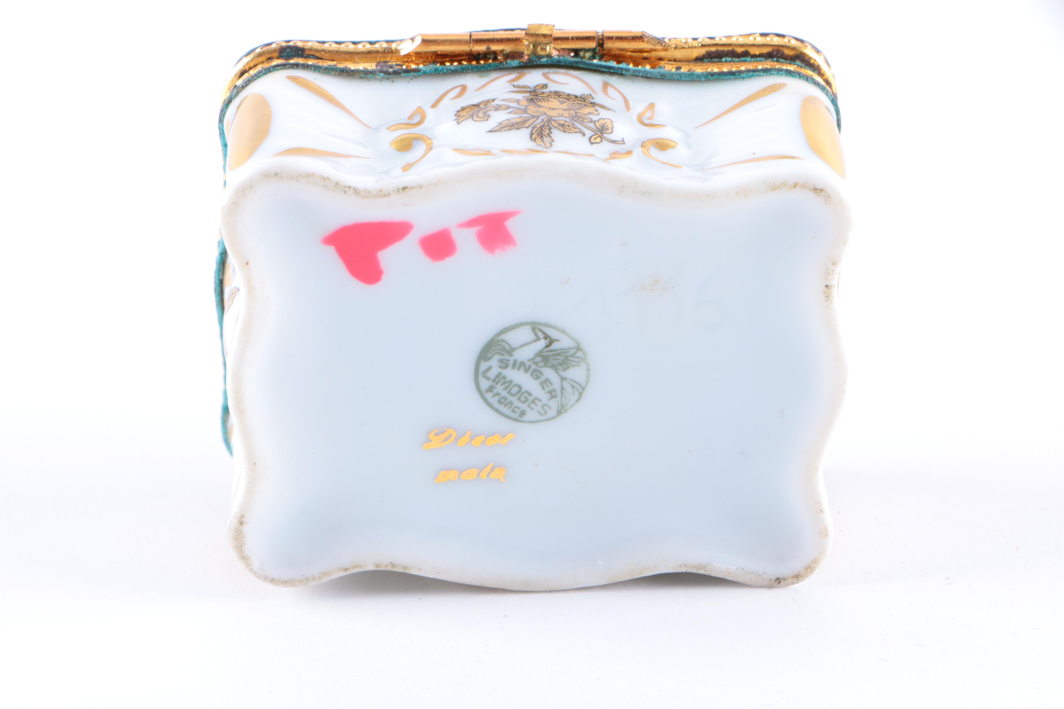 Porcelain Trinket Box by Singer Limoges