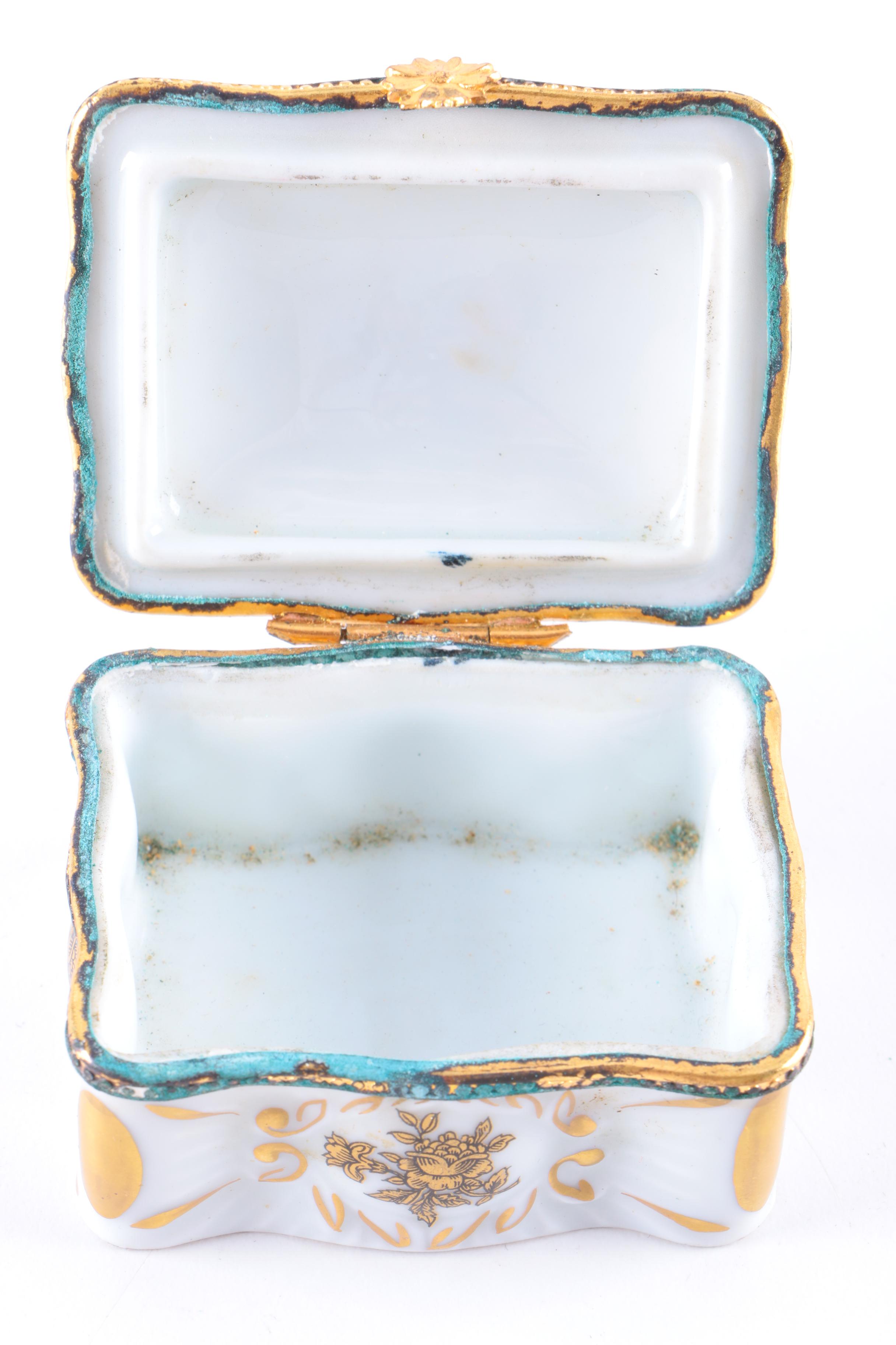 Porcelain Trinket Box by Singer Limoges