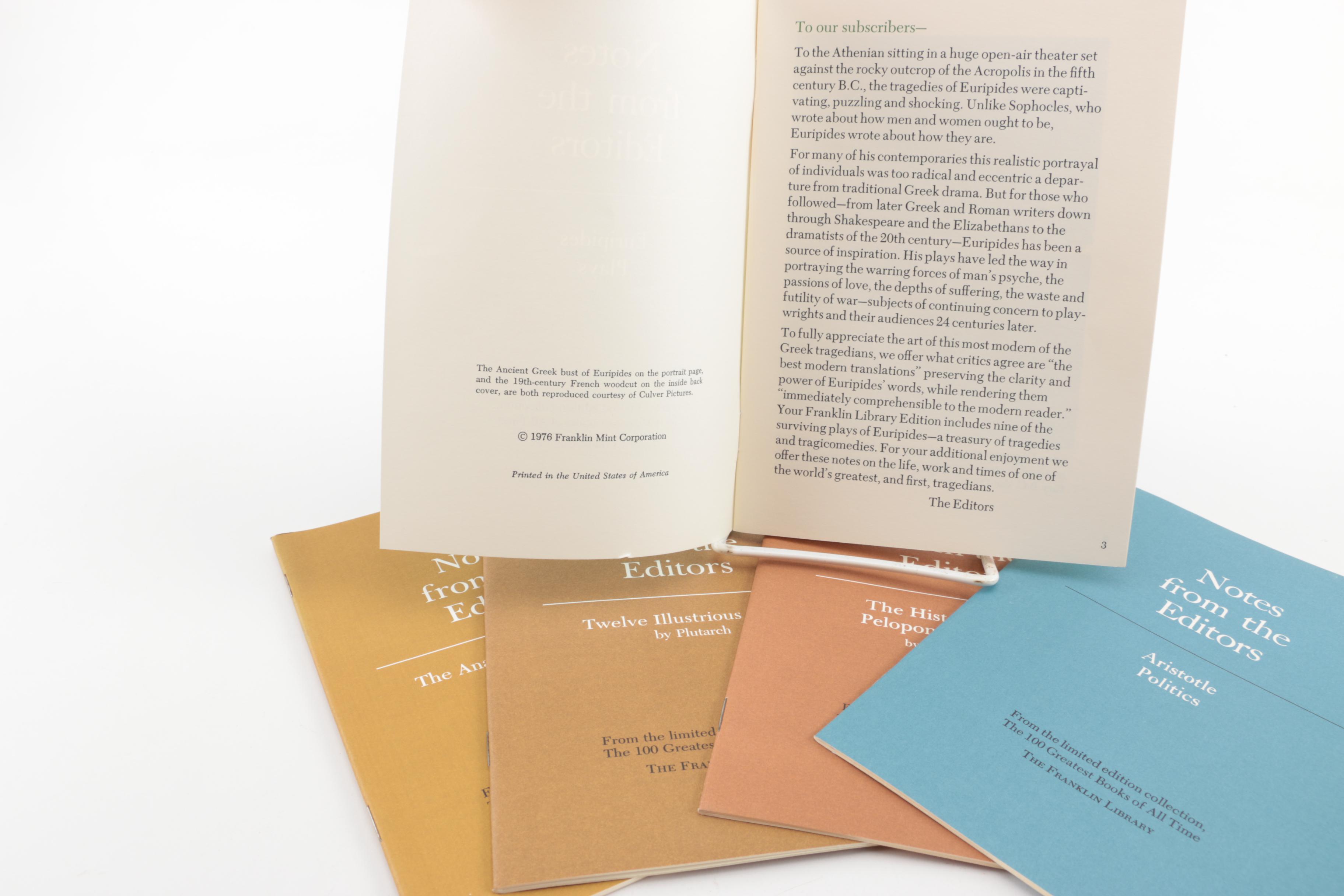 Franklin Library "100 Greatest Books of All Time" Books