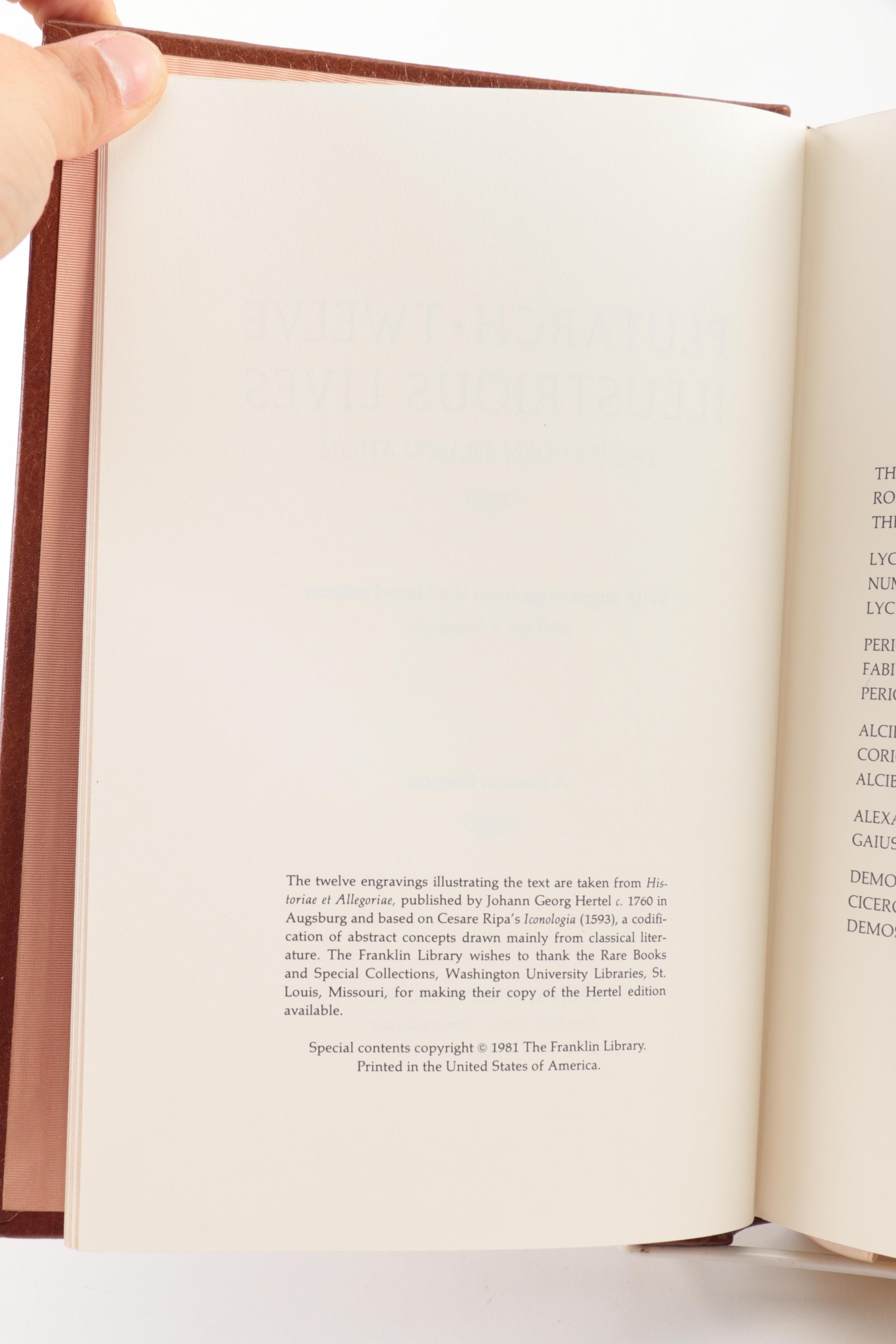 Franklin Library "100 Greatest Books of All Time" Books