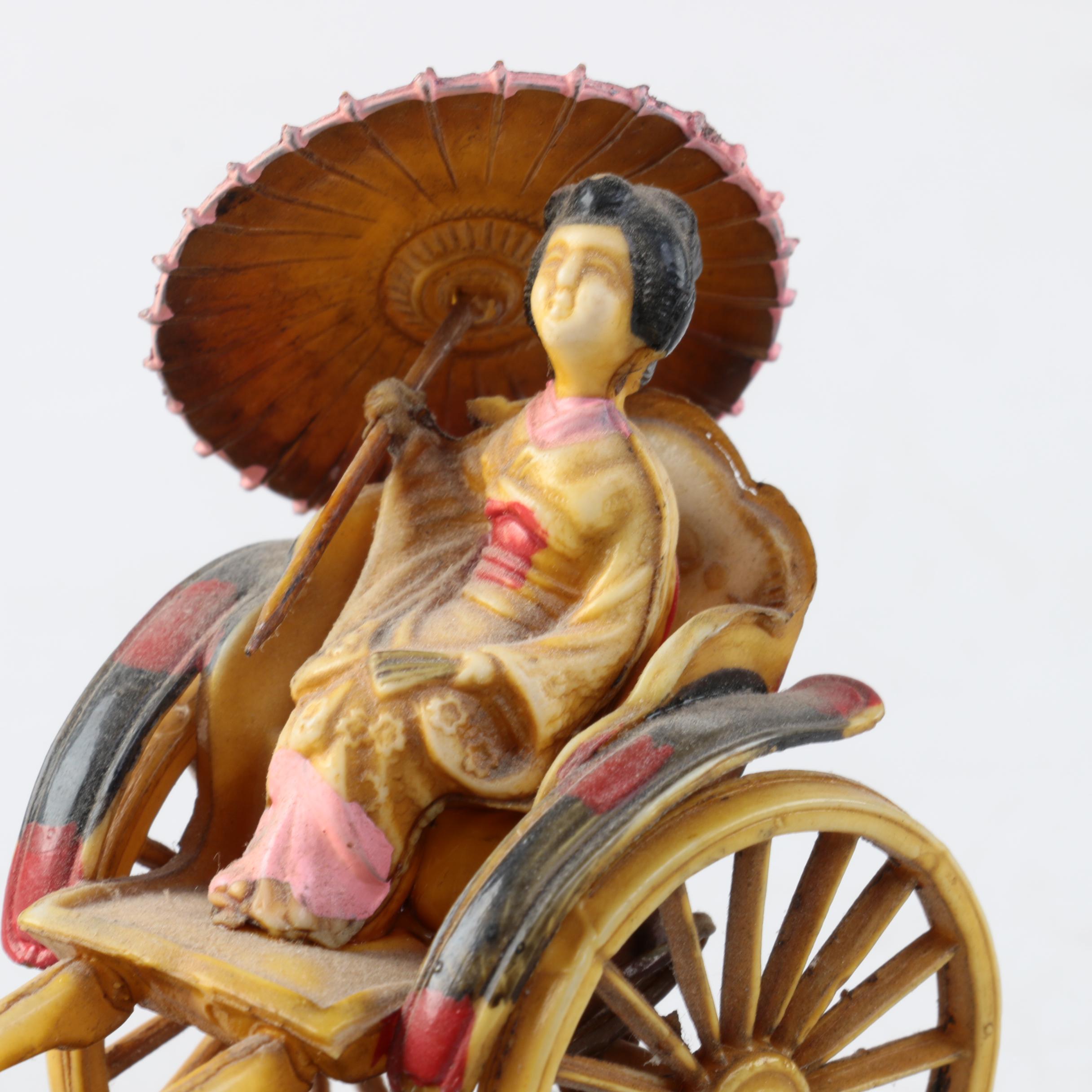 Vintage Japanese Trolley Cart Figurine