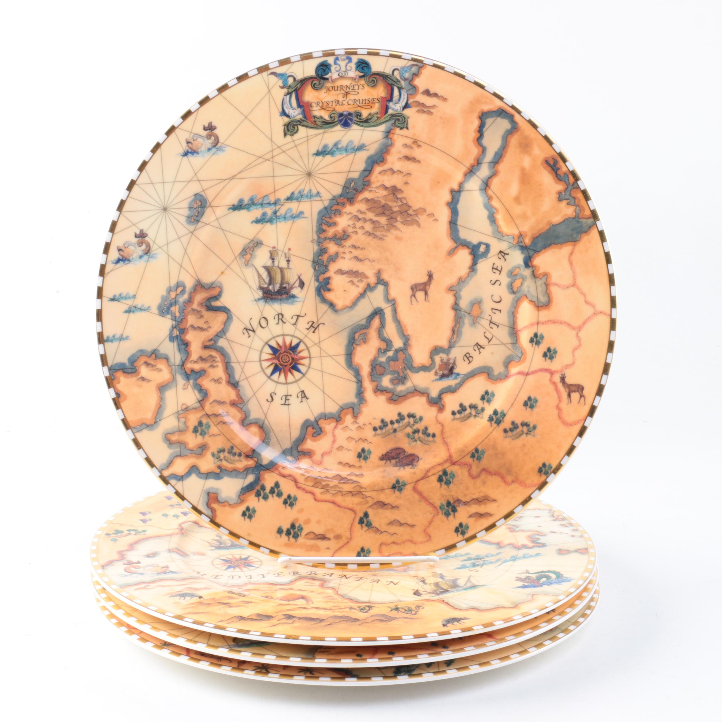 Villeroy & Boch "Journeys of Crystal Cruises" Plates