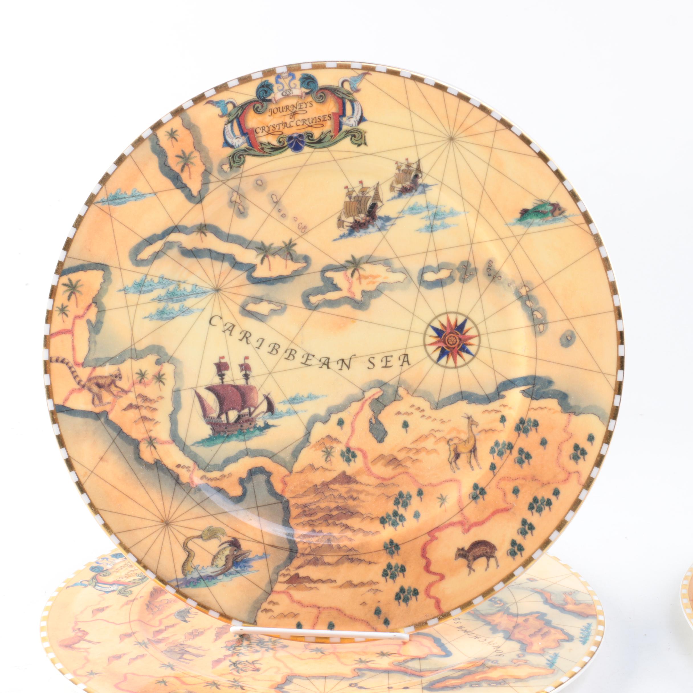 Villeroy & Boch "Journeys of Crystal Cruises" Plates