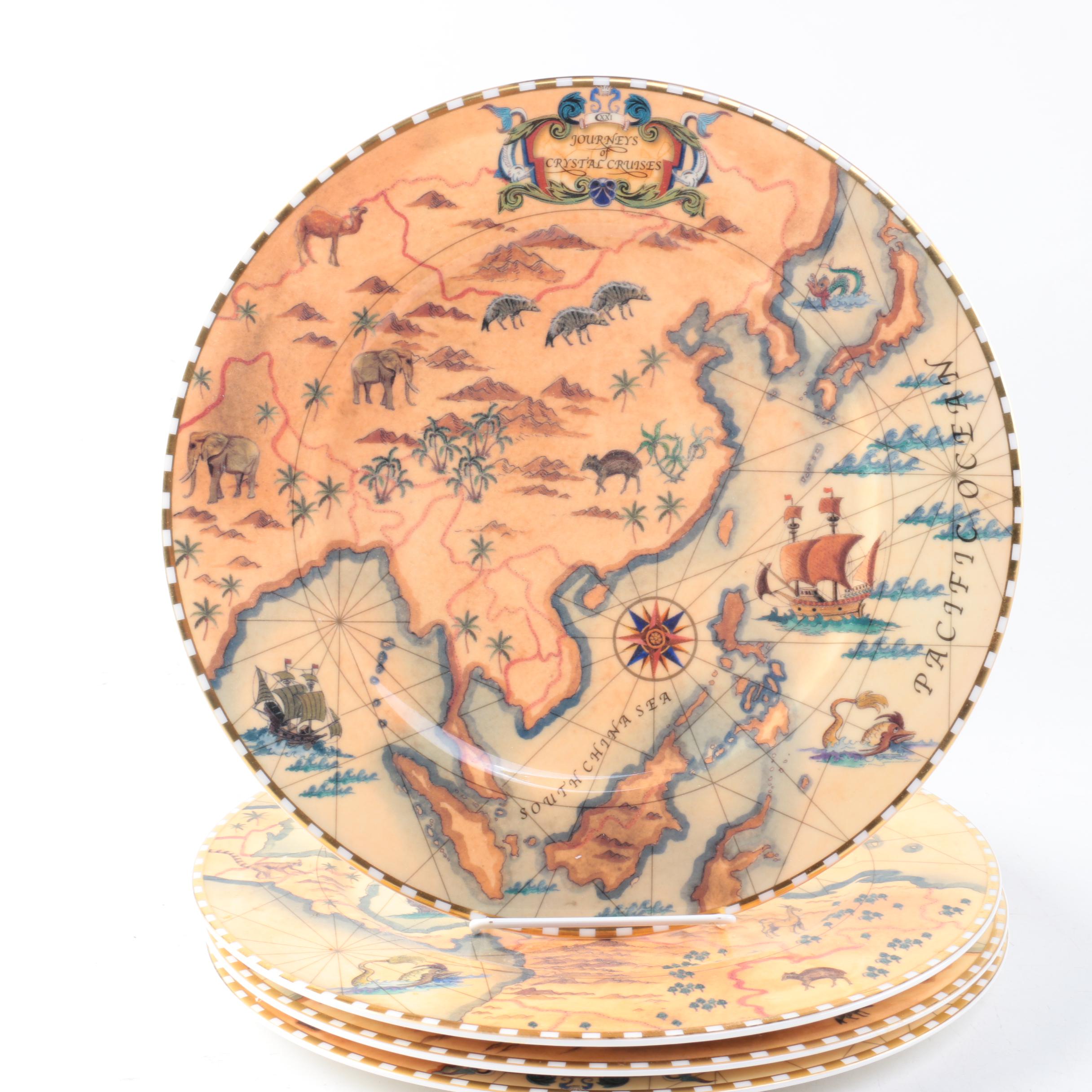 Villeroy & Boch "Journeys of Crystal Cruises" Plates