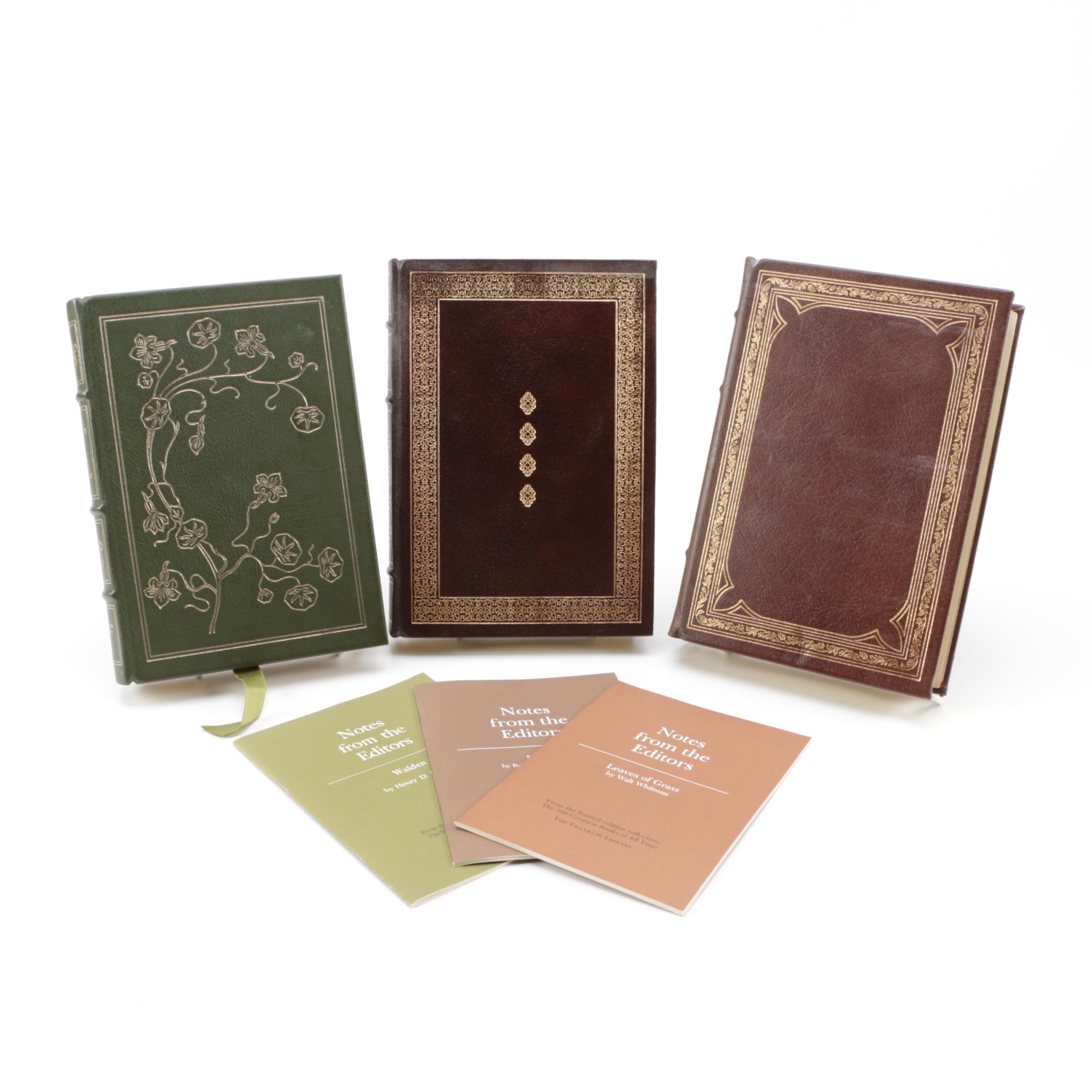 Franklin Library "100 Greatest Books of All Time" Books Including Whitman