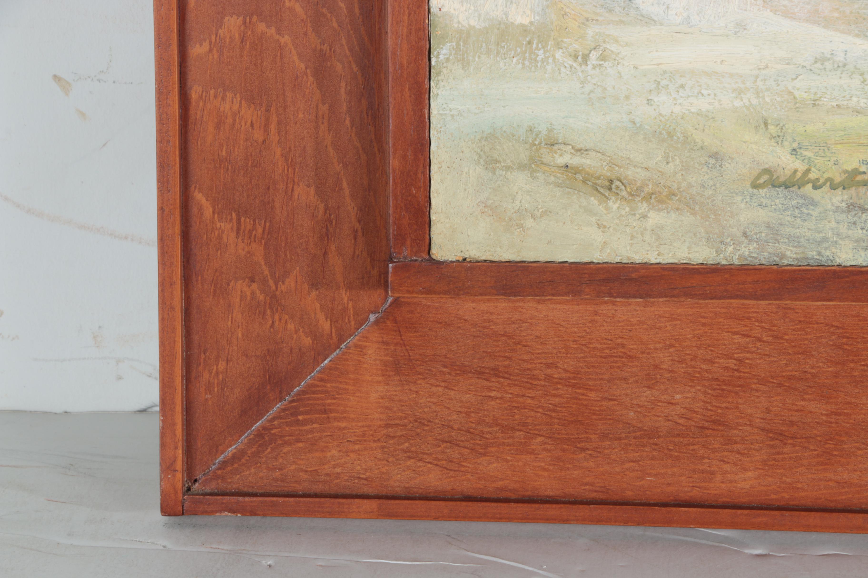 Albert Michel 1963 Abstract Oil Painting on Hardboard