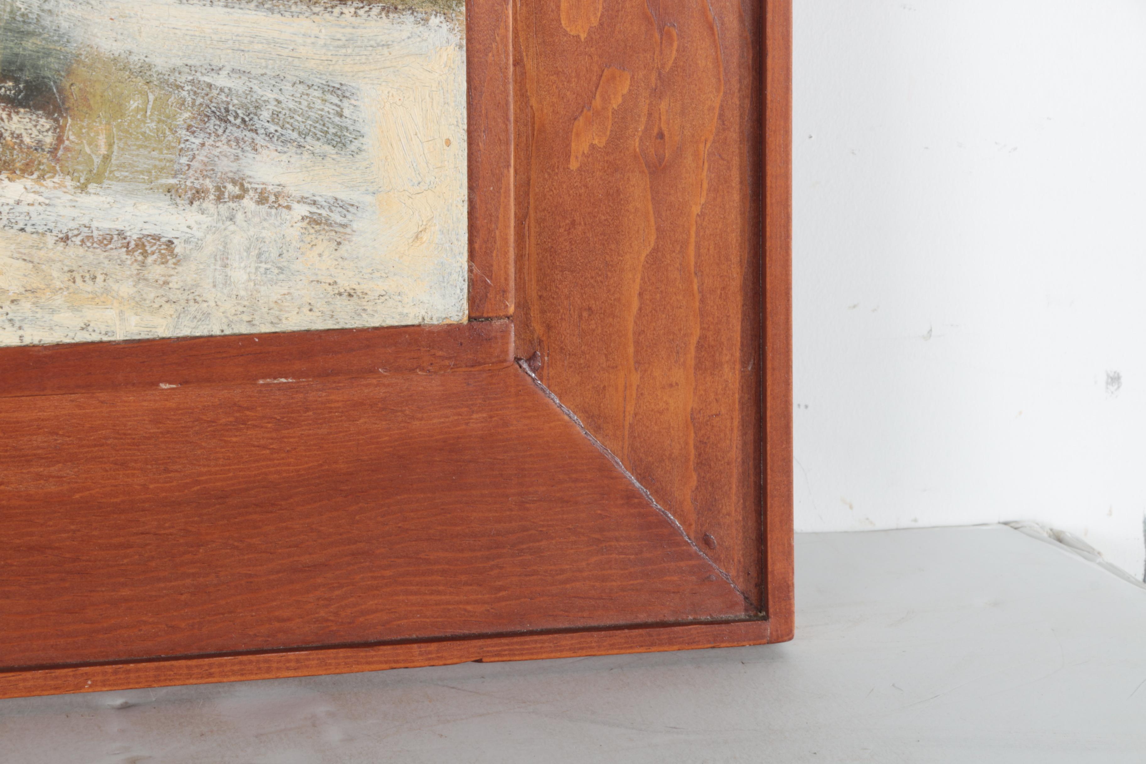 Albert Michel 1963 Abstract Oil Painting on Hardboard