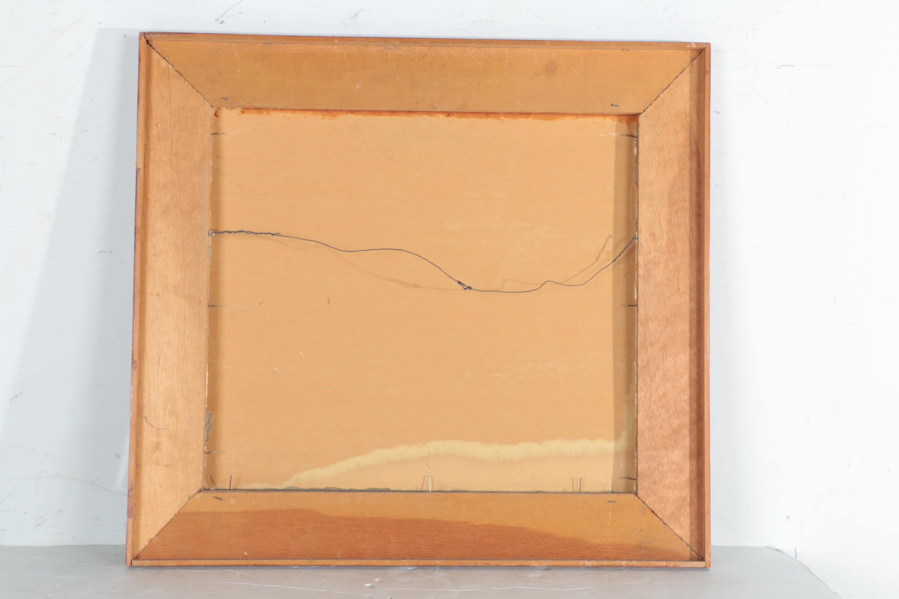 Albert Michel 1963 Abstract Oil Painting on Hardboard