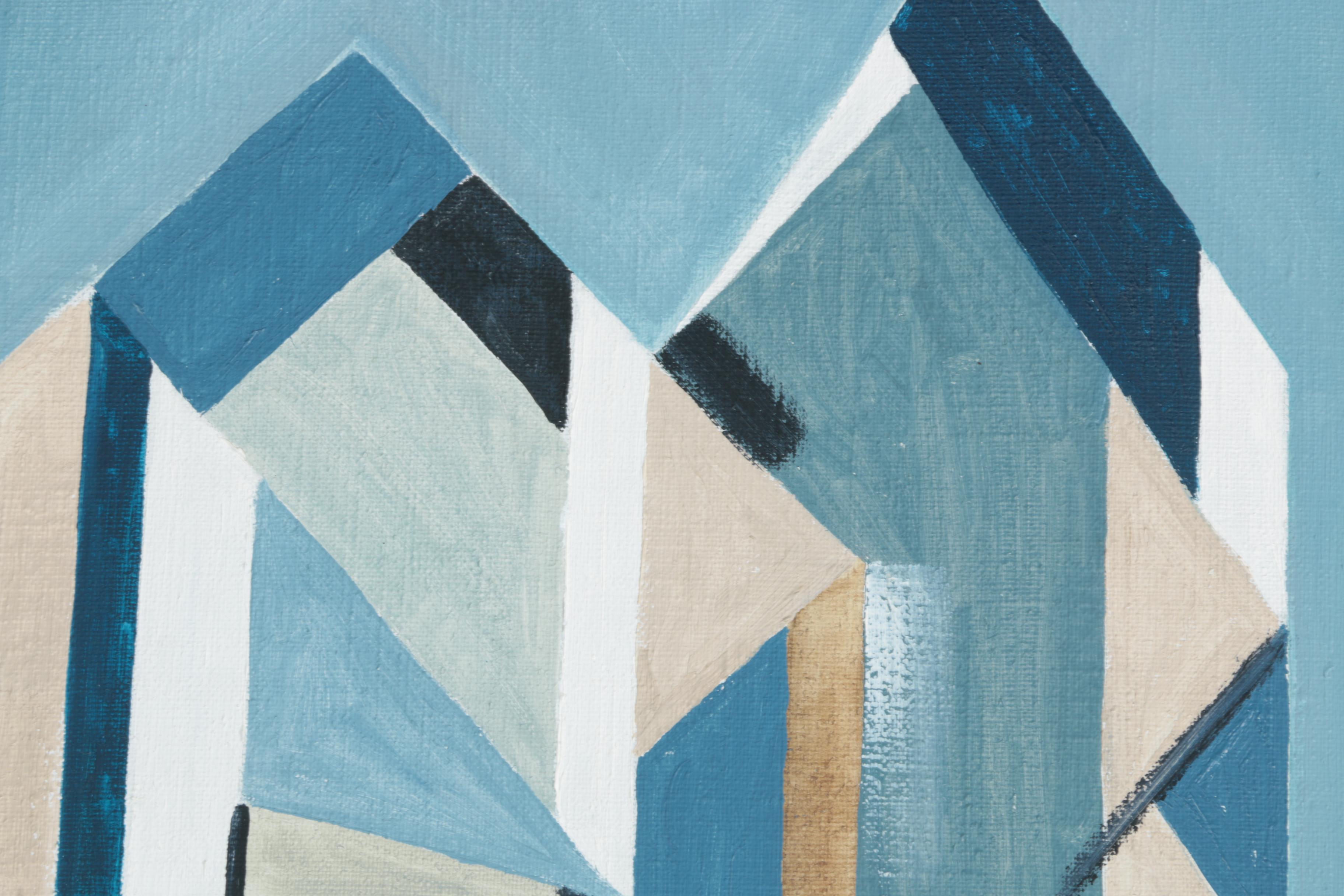 A. Scott 1967 Oil on Burlap "Domino 11"